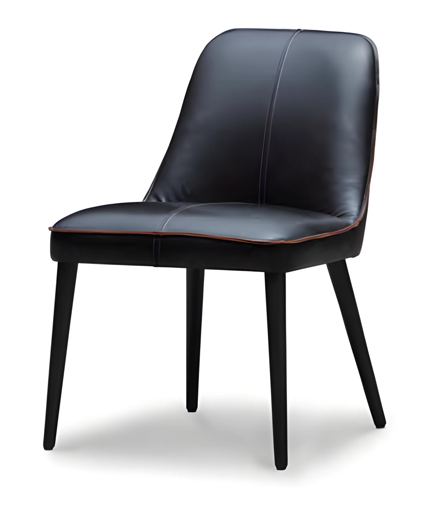 Schwarzer Holzstuhl modern elegant für Esszimmer und Büro