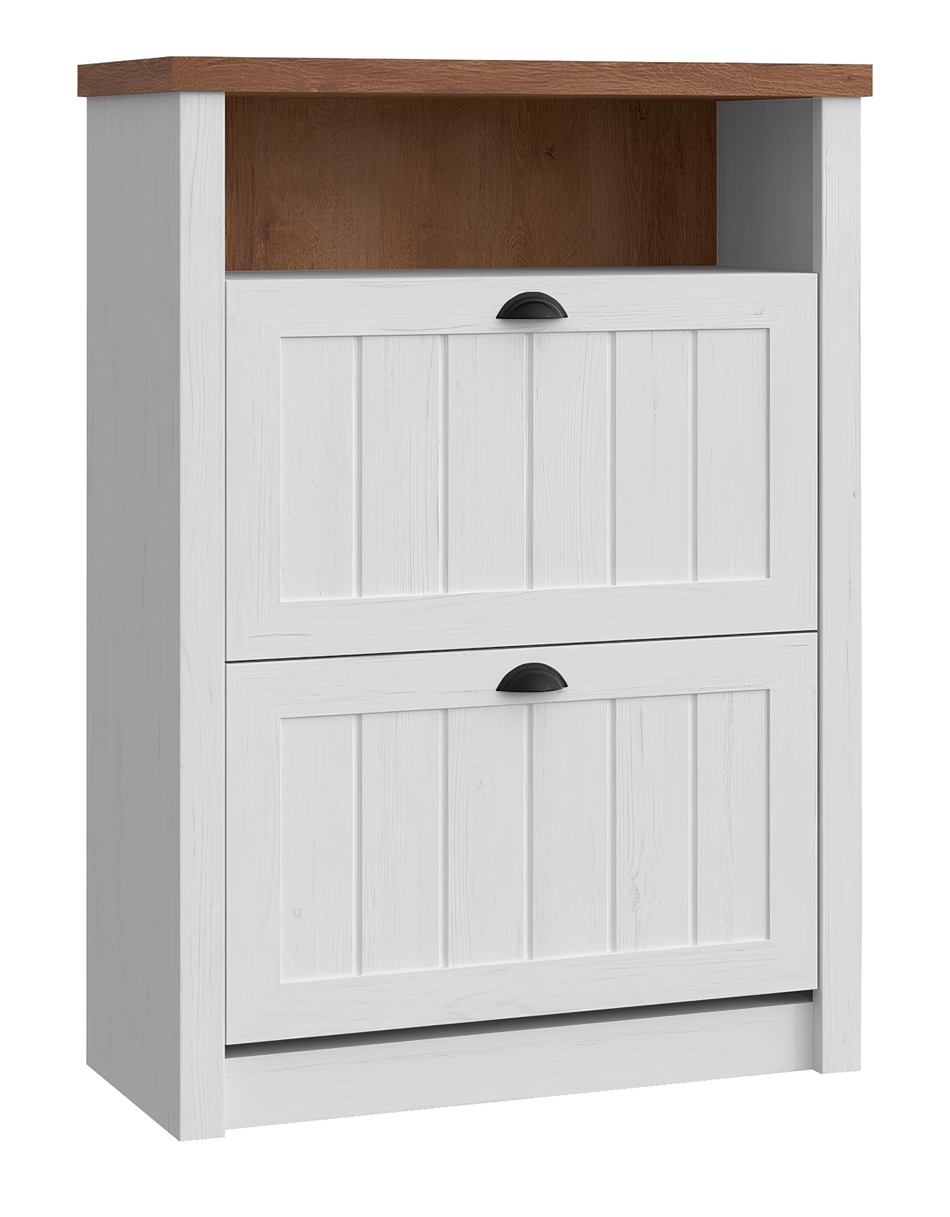 Schuhschrank mit Klappen Schuhkippschrank Kommode Doppelfach Schuhmöbel