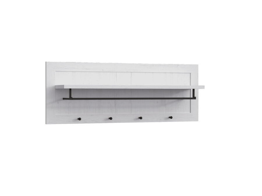 Wandgarderobe Garderobenleiste Hakenleiste Wandregal Kleiderstange Holz