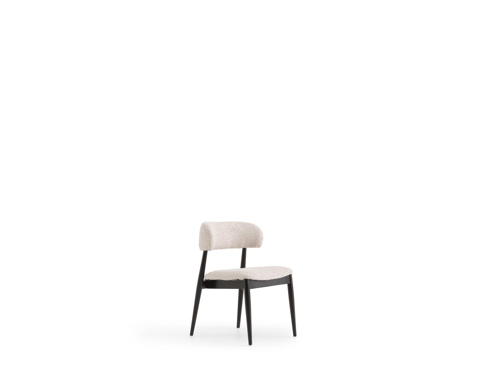 Beiger Holz-Textil Stuhl im eleganten Design