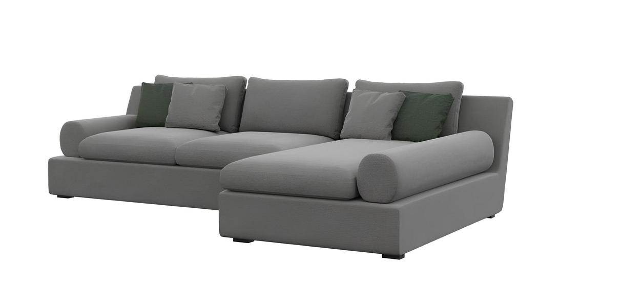 Ecksofa Ästhetik der Form und Weichheit des Stoffes