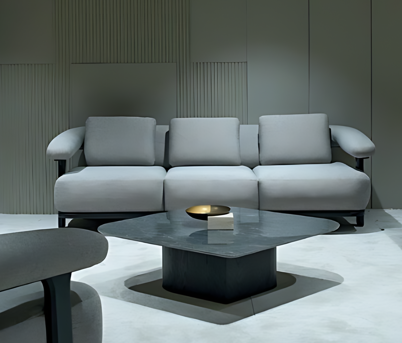 Sofa Dreisitzer Couch Wohnlandschaft Modern Funktional Elegant