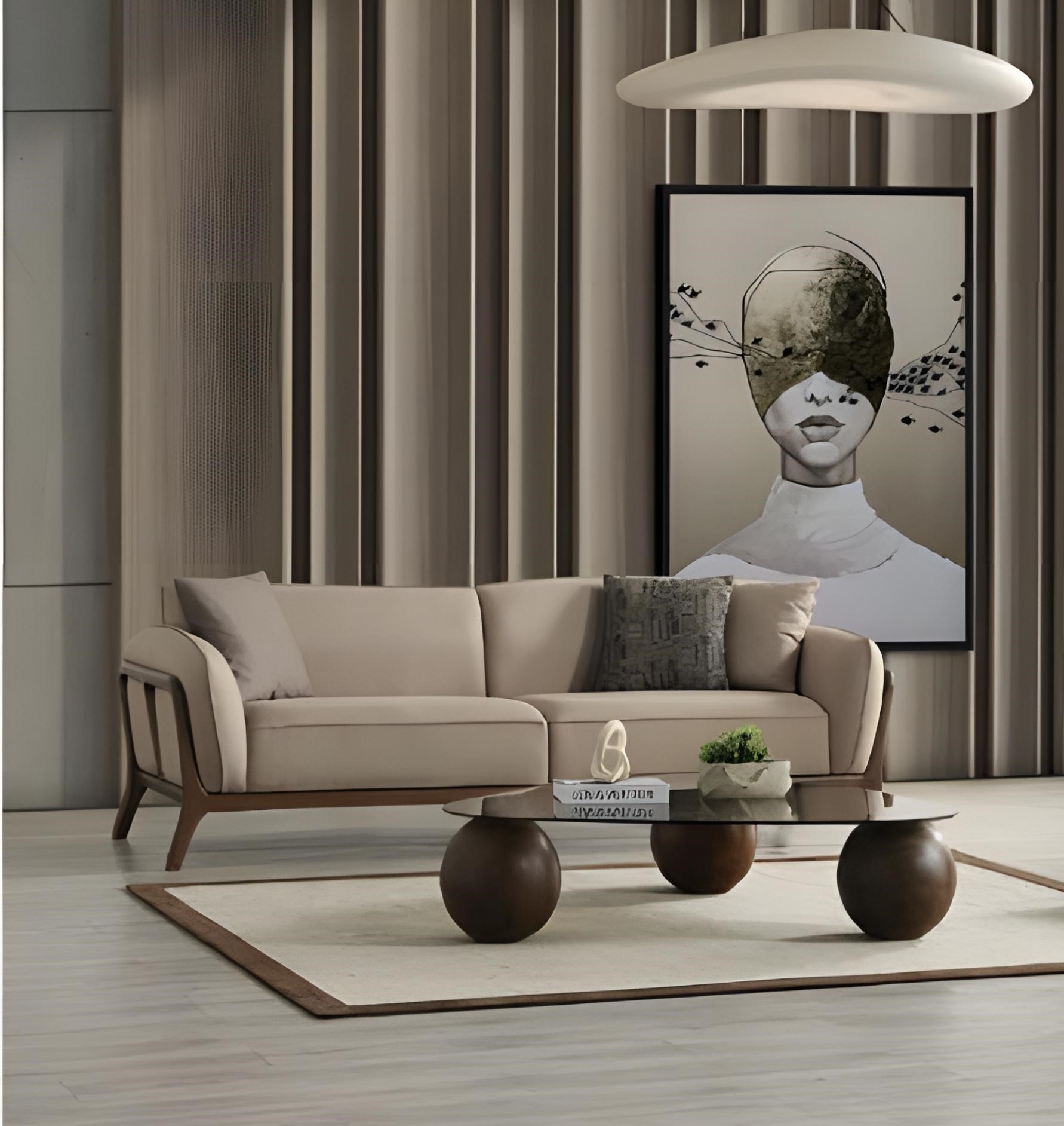 Dreisitzer Couch Sofa Wohnlandschaft Modern Komfortabel Zeitlos