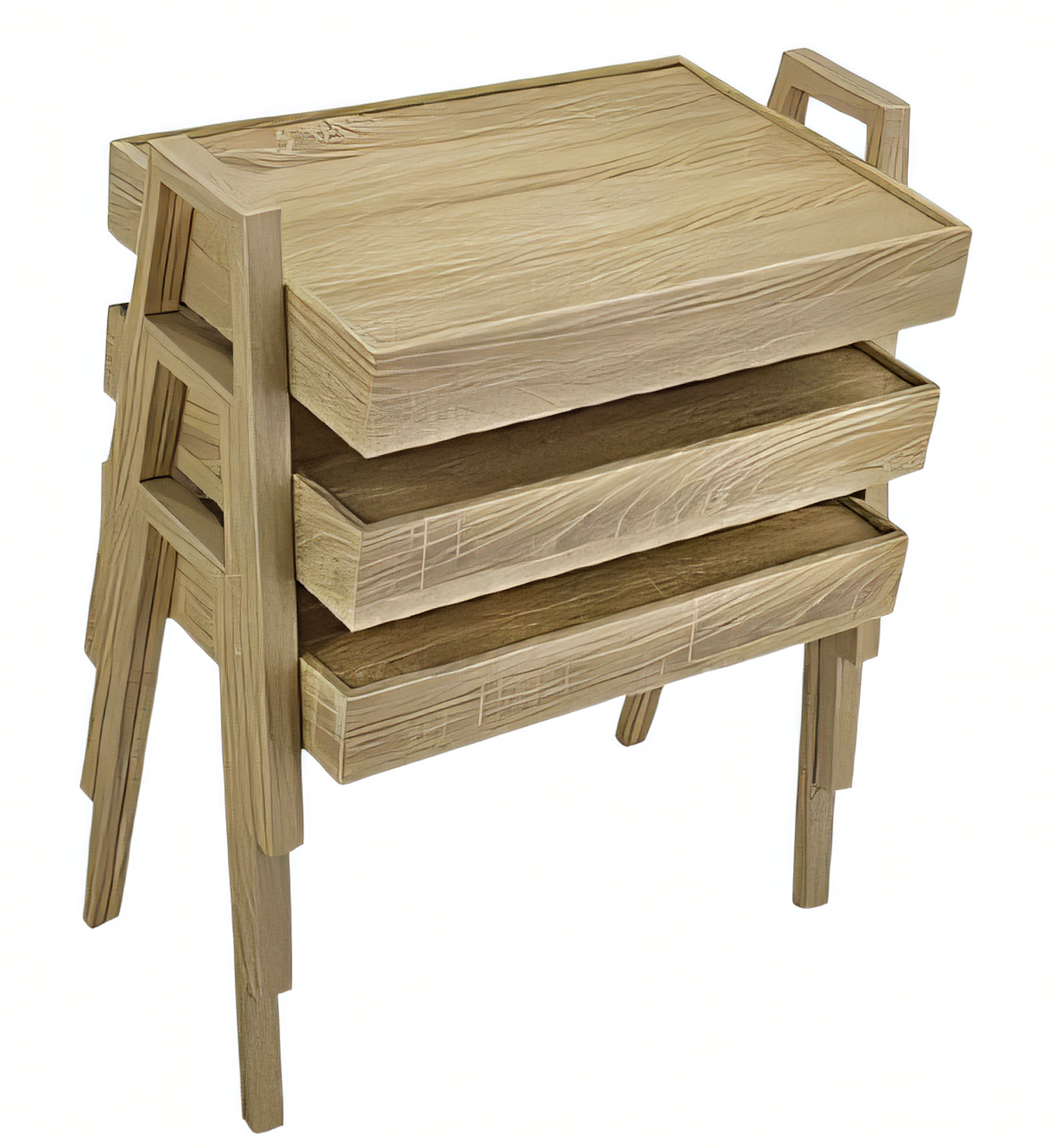 Couchtisch-Set aus Holz in Braun modern elegant