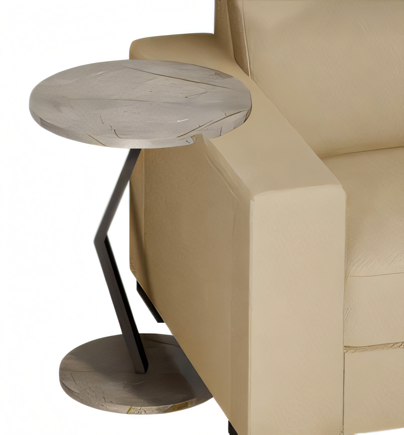 Beistelltisch aus Holz in Beige modern elegant