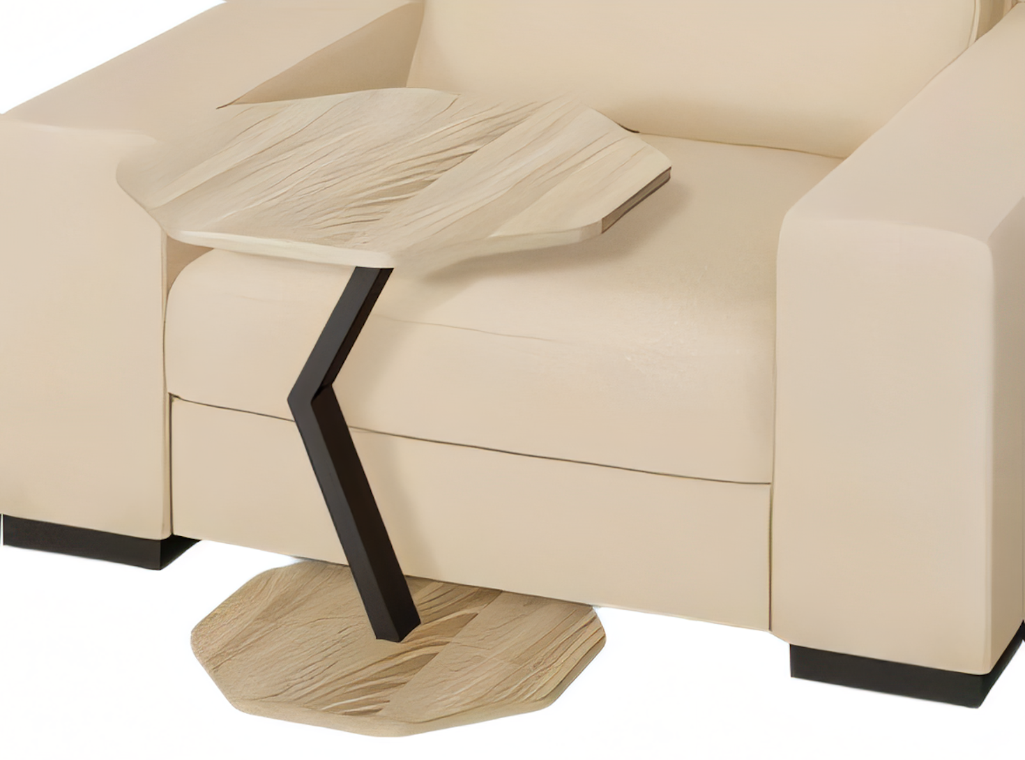 Beistelltisch aus Holz in Braun modern eleganter Stil