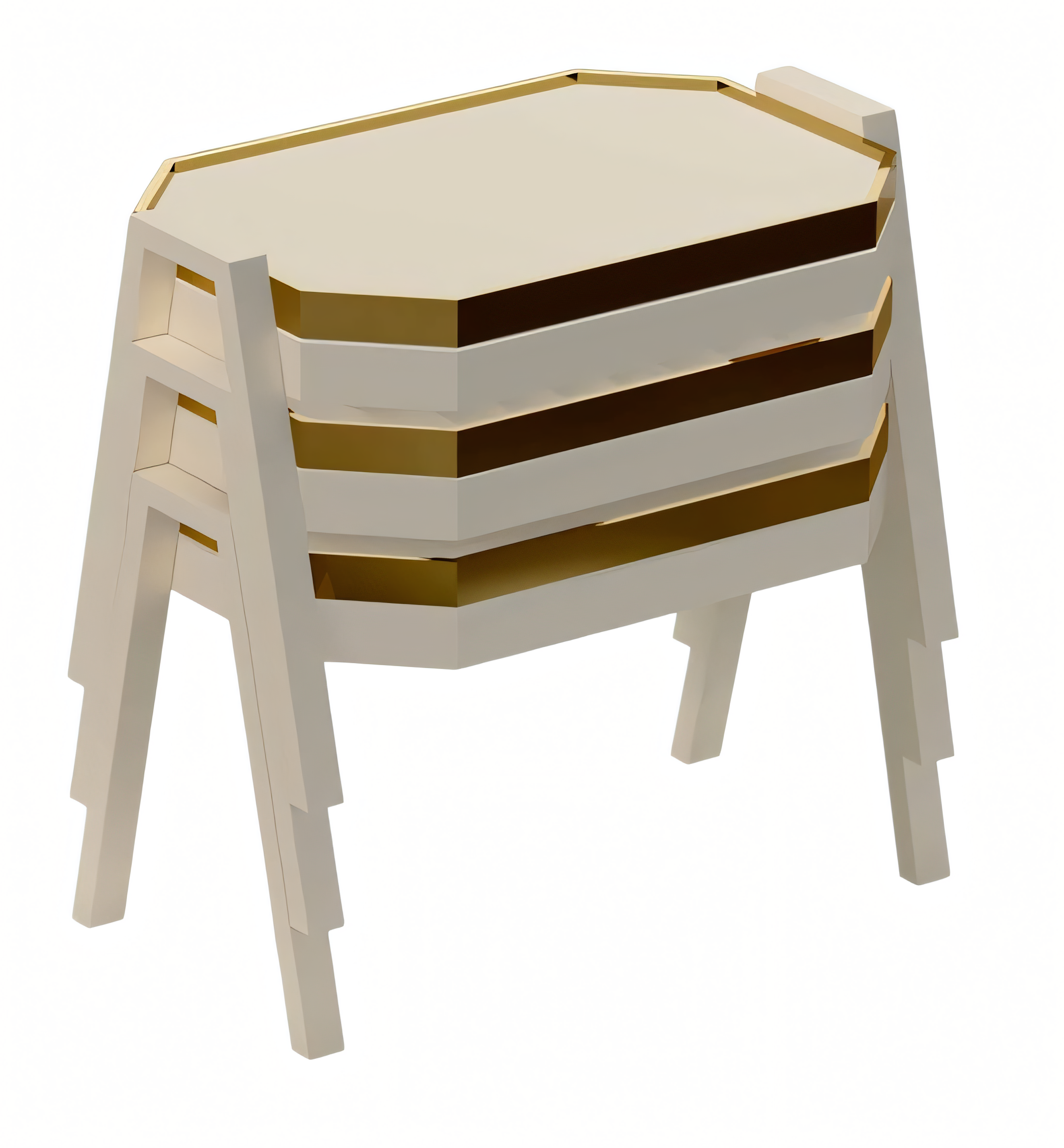 Couchtisch-Set Holz Beige Modern Elegant