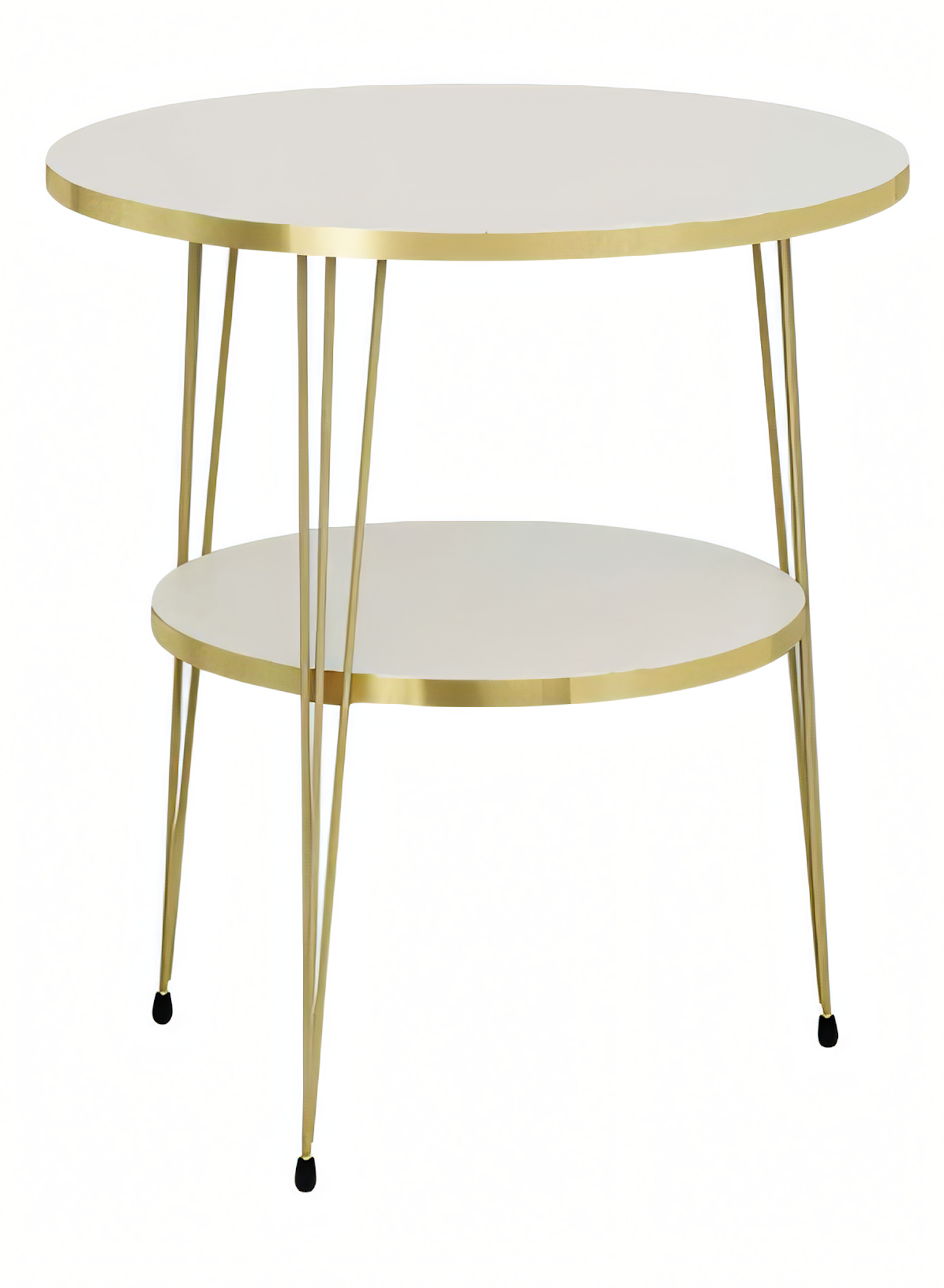 Beistelltisch aus Metall in Beige modern elegant