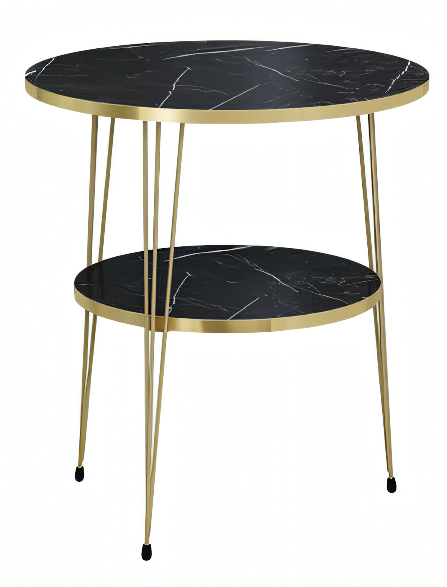 Moderner schwarzer Beistelltisch aus Metall