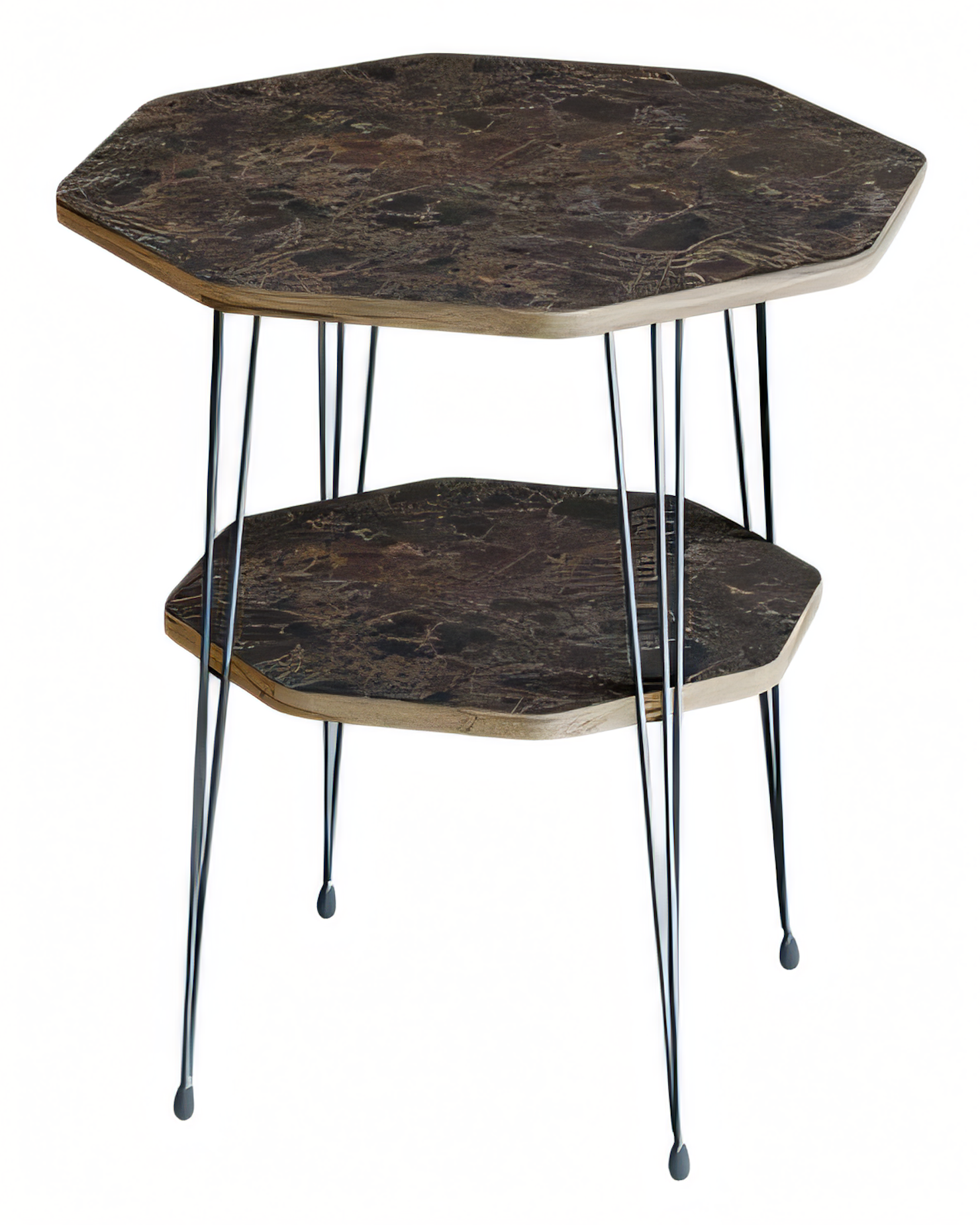 Beistelltisch aus Metall in Braun modern eleganter Wohnstil