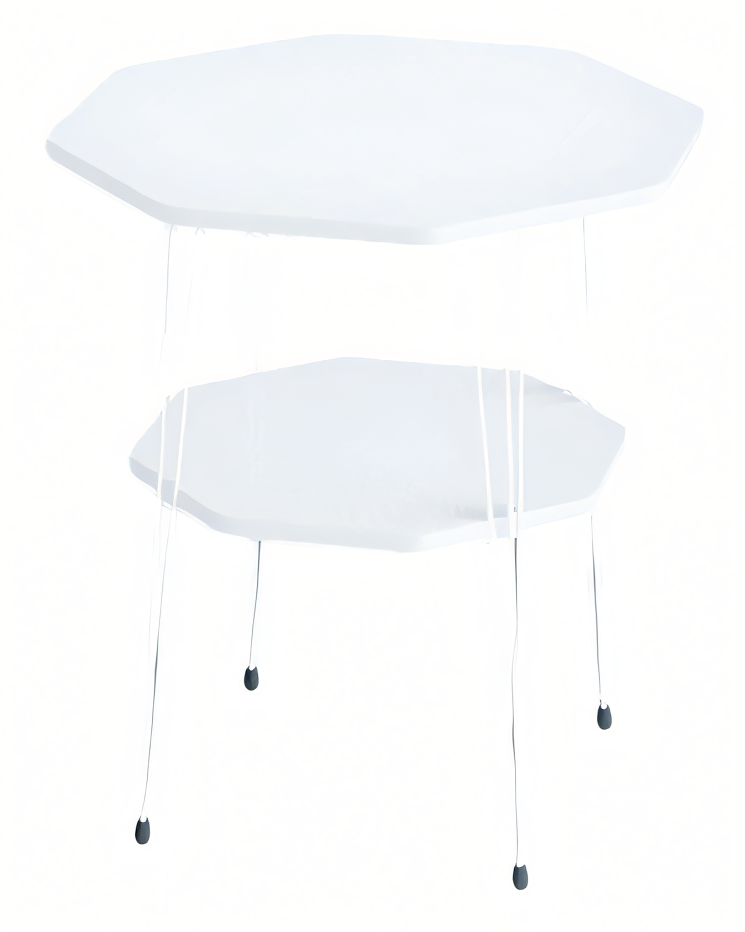 Moderner weißer Beistelltisch aus Metall