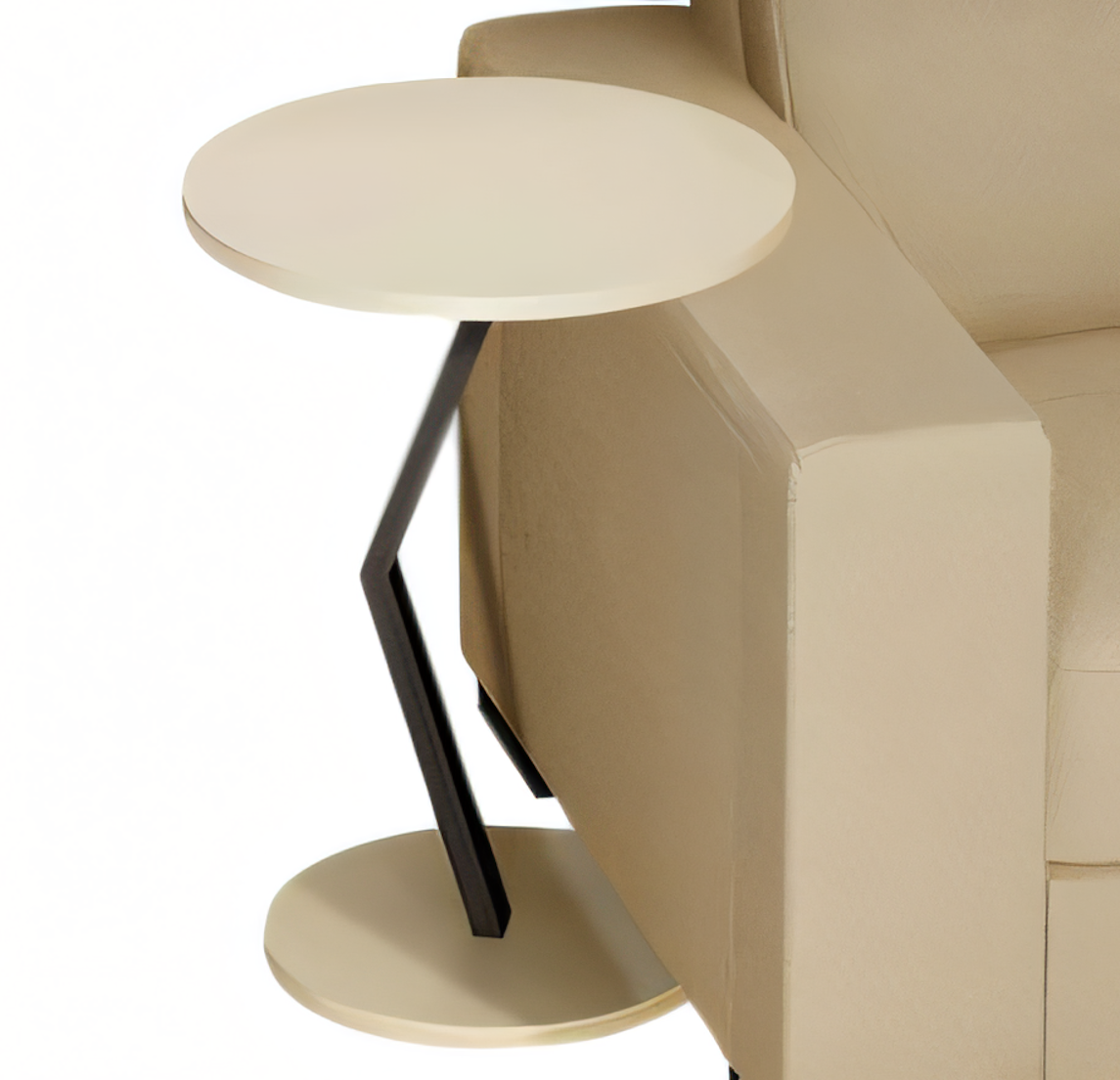 Design Couchtisch Rund mit Hocker Set Goldene Beine