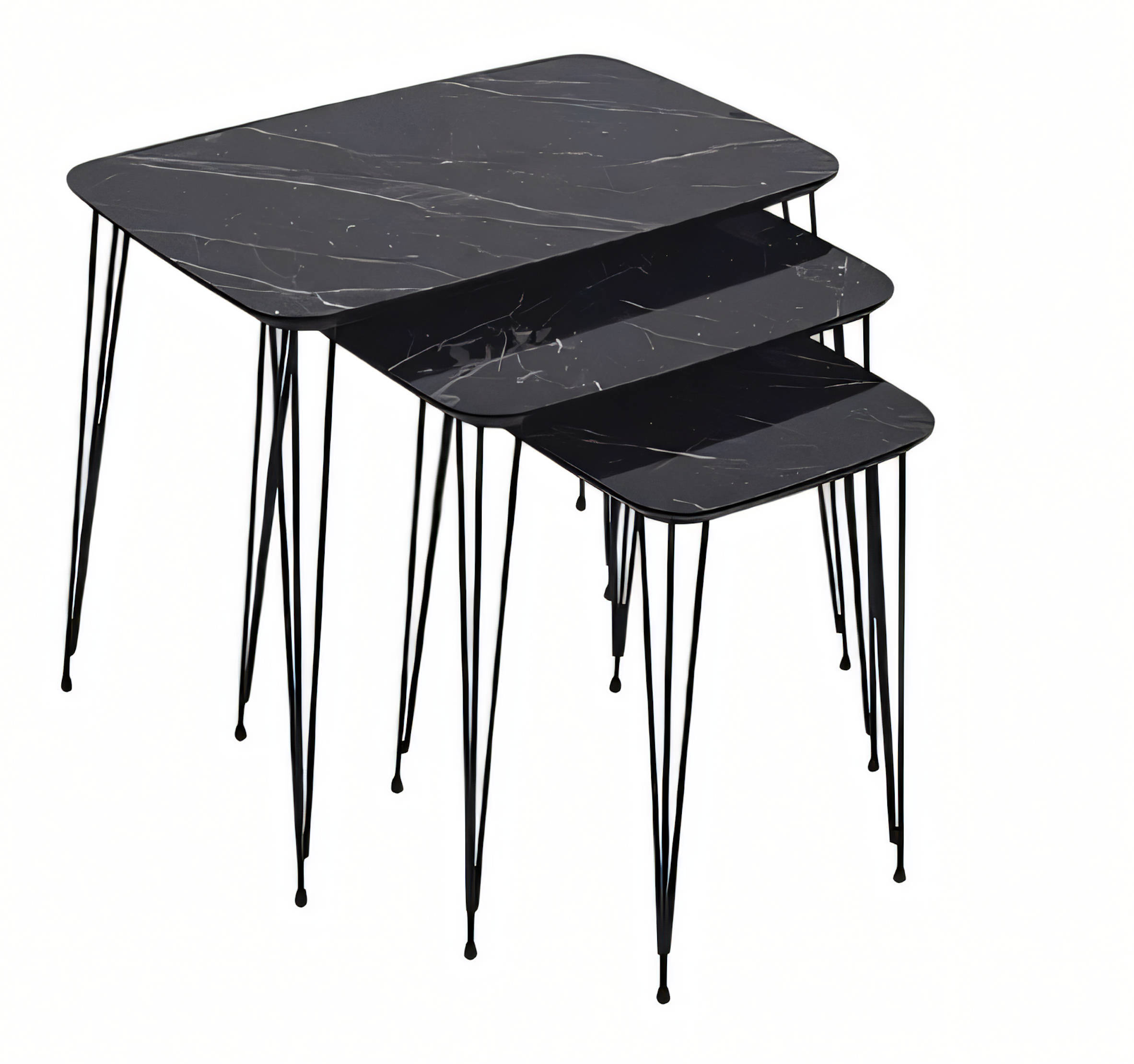 Schwarze Holz Beistelltische im modernen Design, langlebig