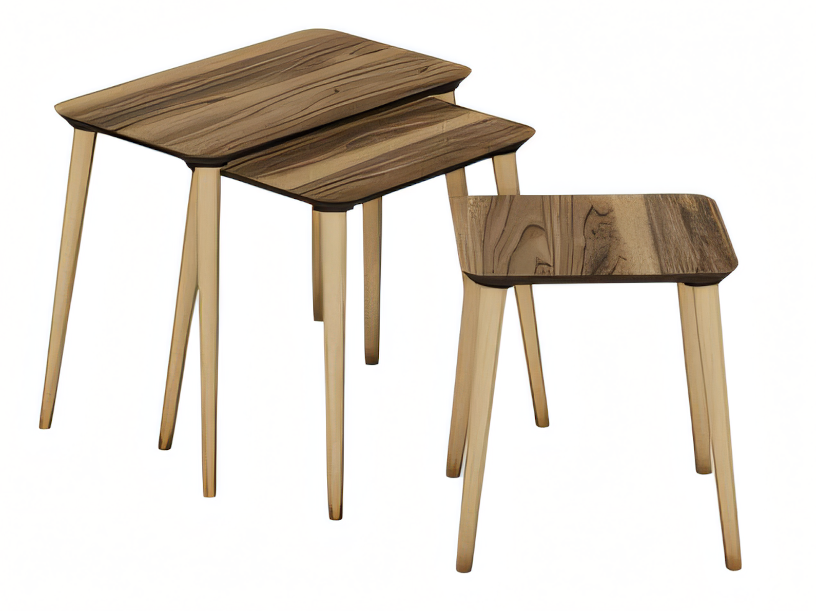 Eleganter Beistelltisch aus Holz in Braun für modernes Wohndesign
