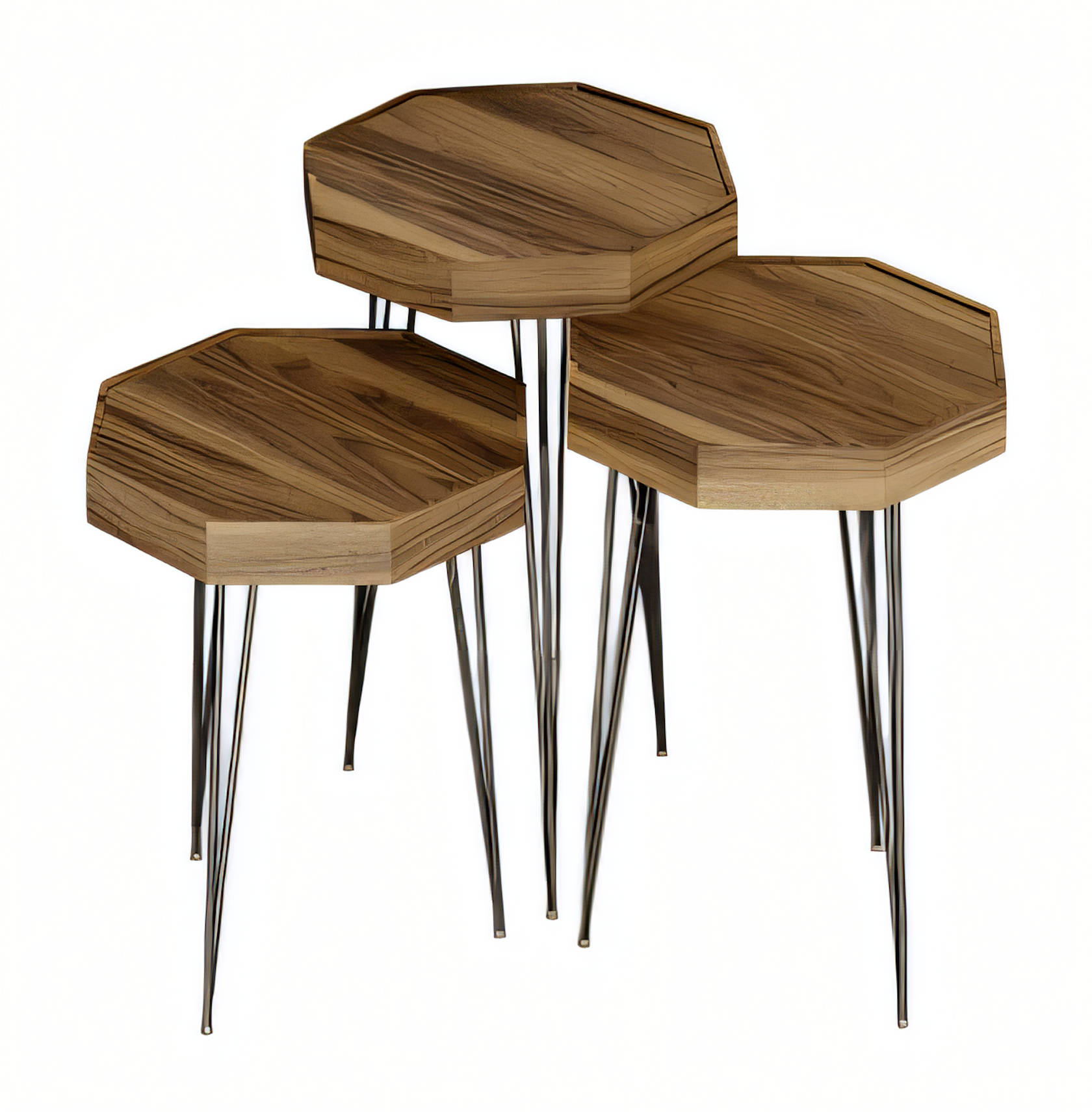 Eleganter Brauner Holz-Beistelltisch im modernen Design