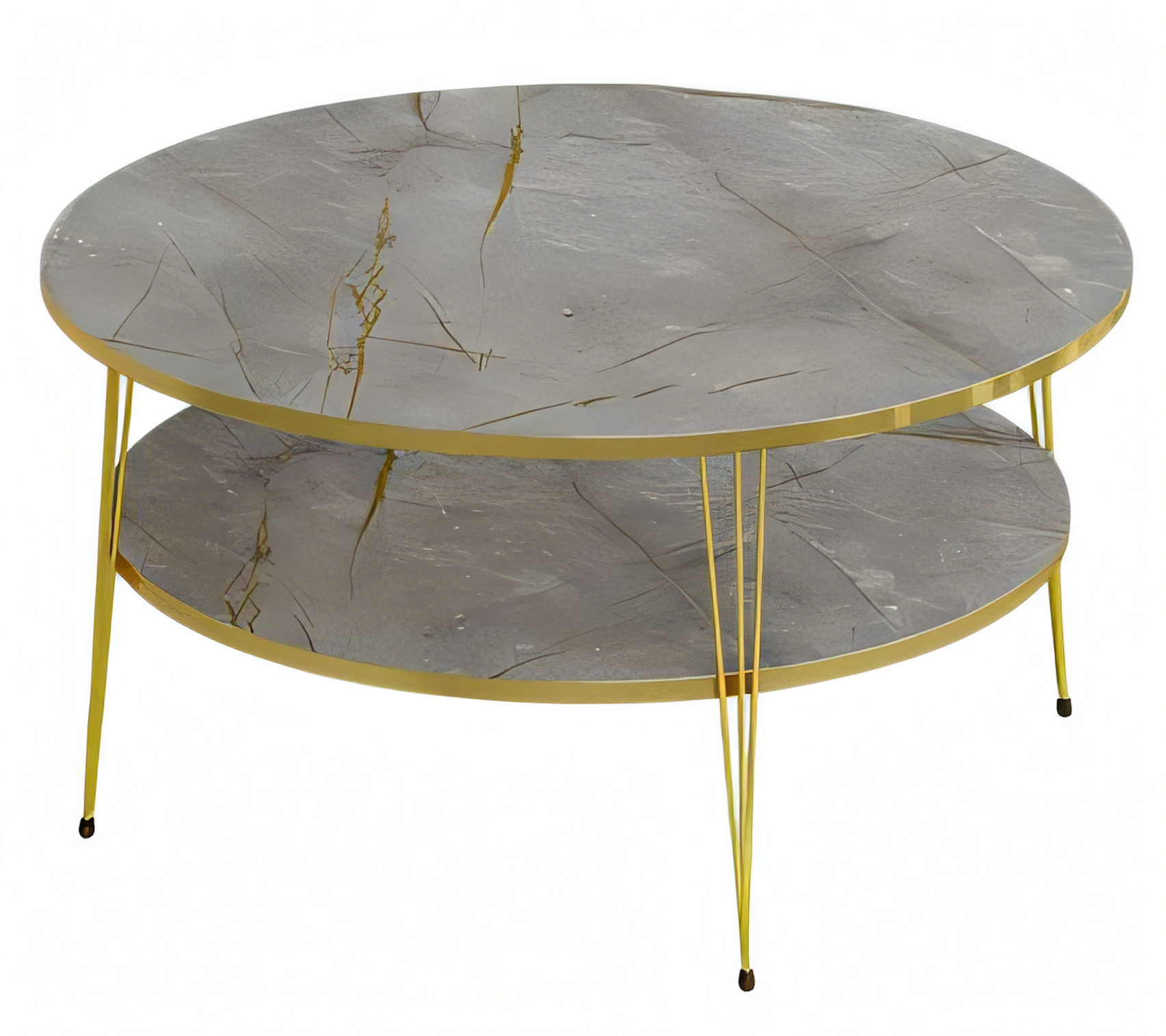 Moderner grauer Couchtisch aus Holz