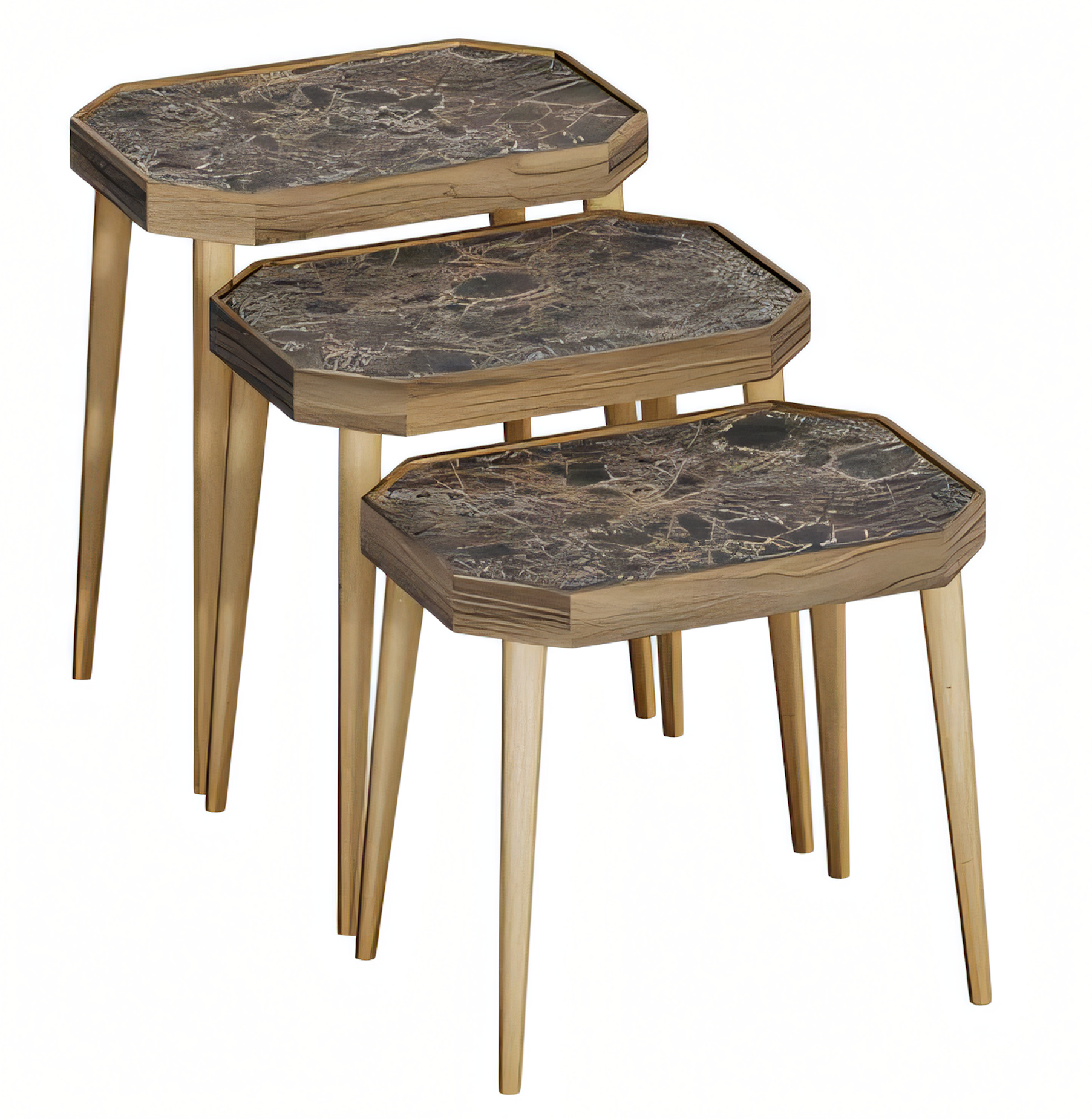 Eleganter Beistelltisch aus Holz in warmem Braun