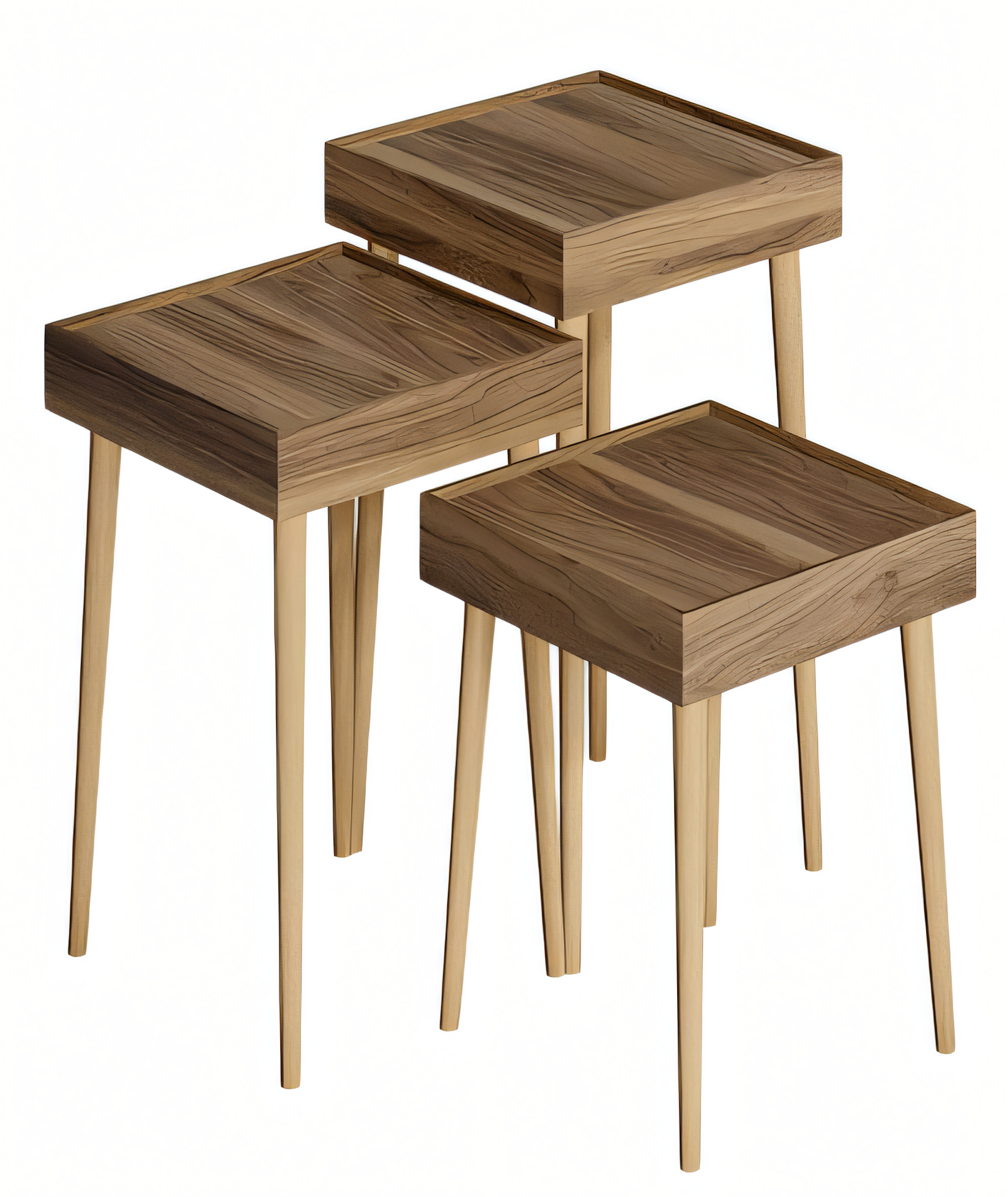 Beistelltisch Holz Braun Elegant Modern