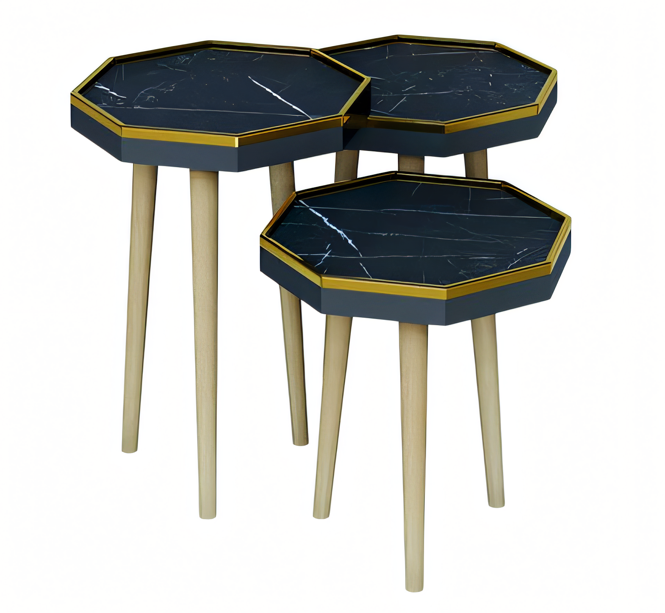 Schwarzer Holztisch im modernen Design