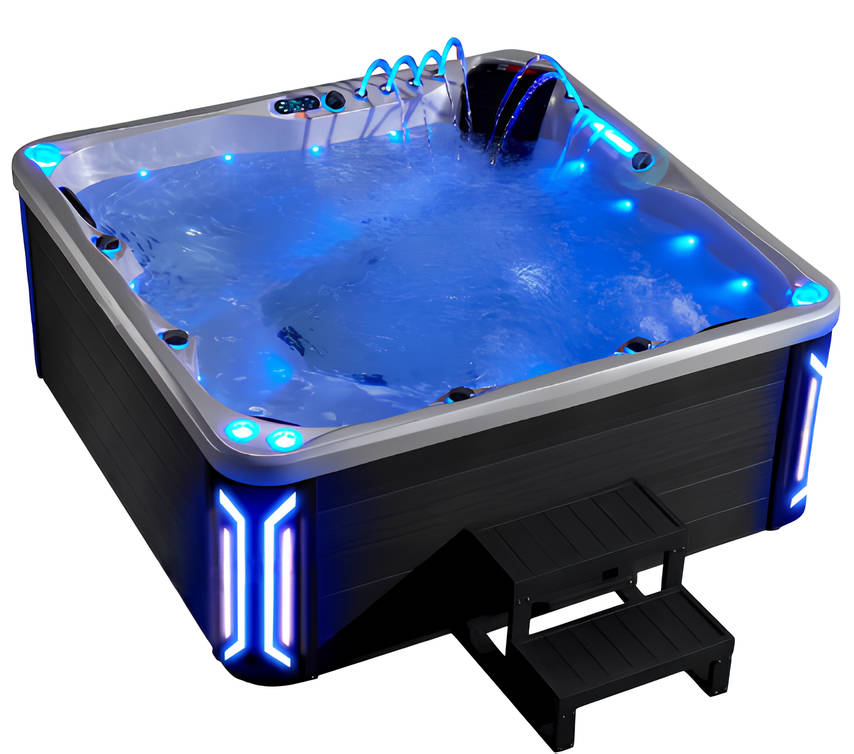 Outdoor-Spa Hot Tub Whirlpool Thermalwanne Whirlwanne Relaxpool 200X200 cm