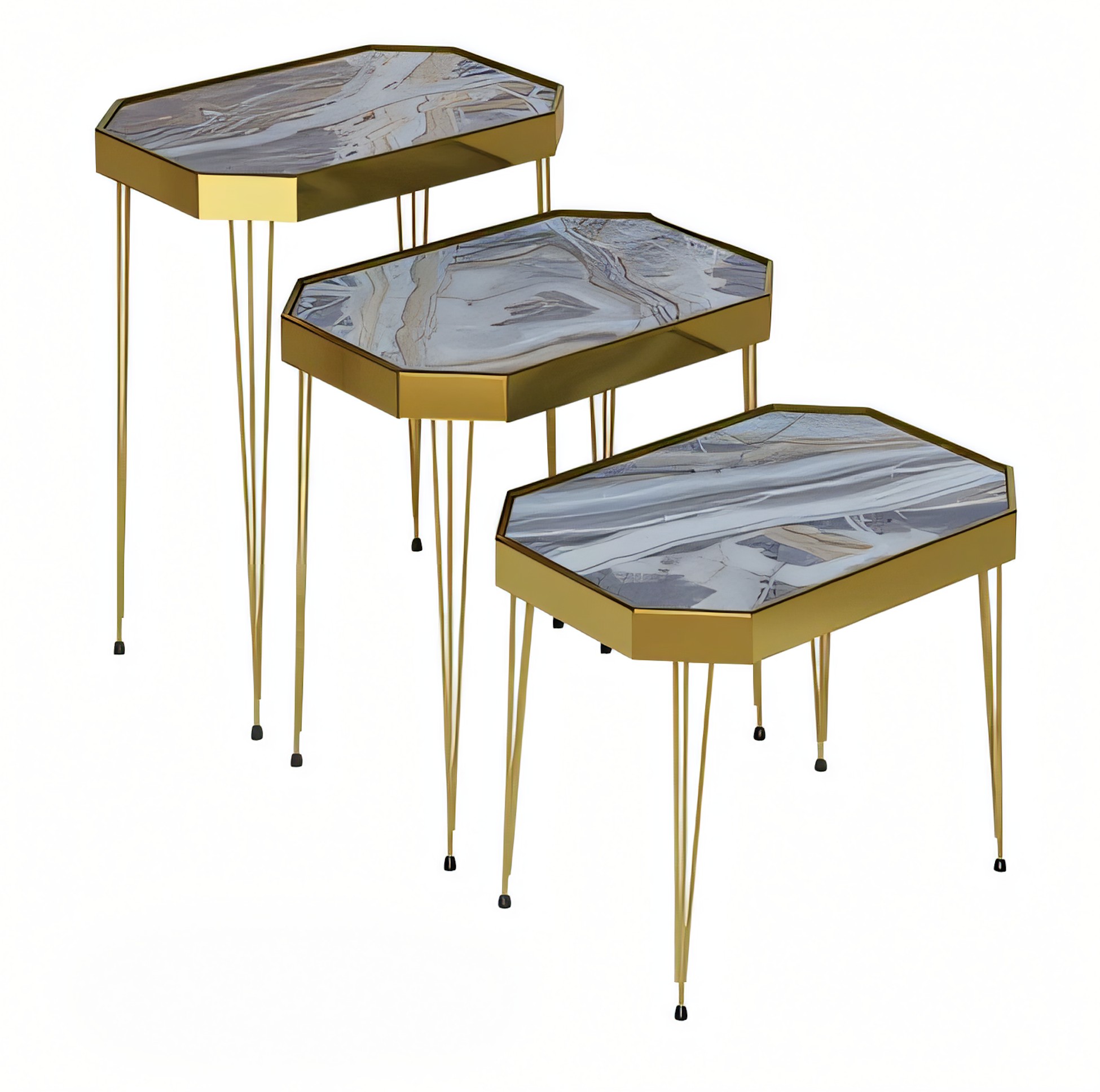 Grauer Holz Beistelltisch modern elegant