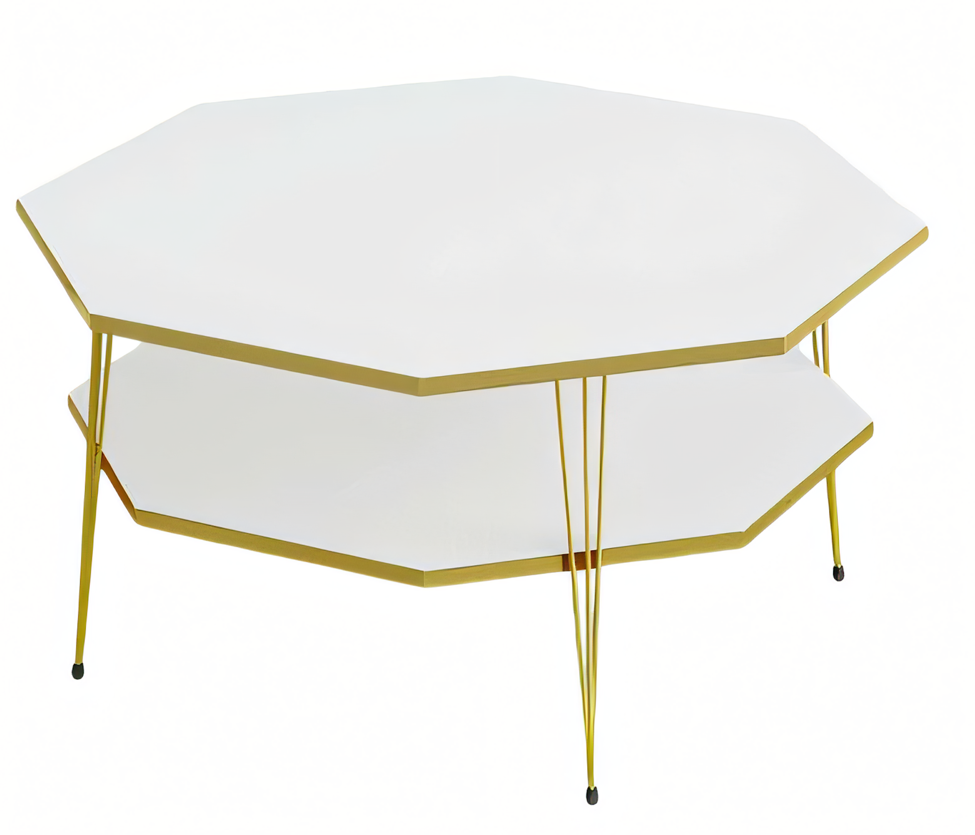 Weißer Holz-Couchtisch im modernen Design