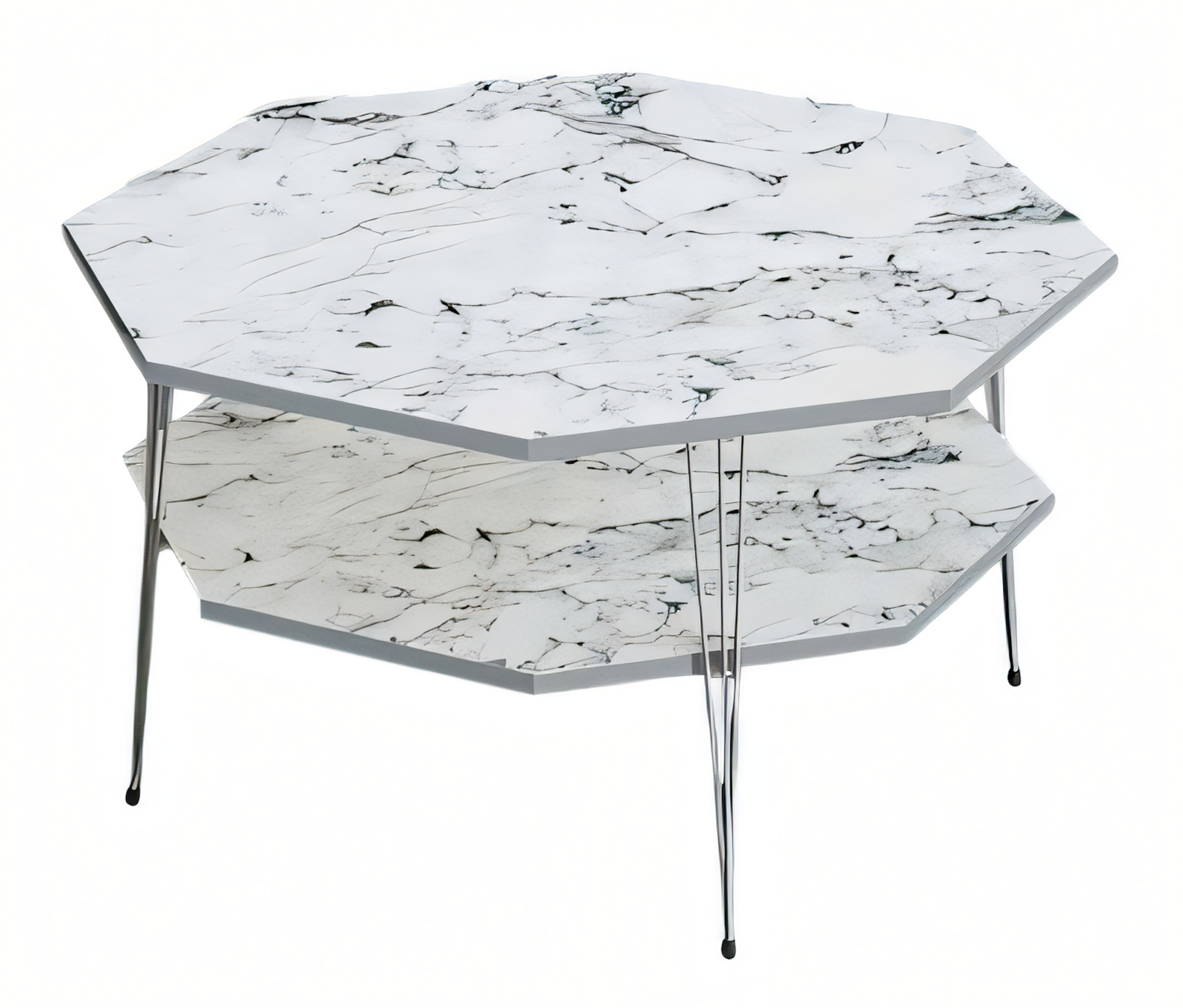 Weißer Holz-Couchtisch im eleganten Design