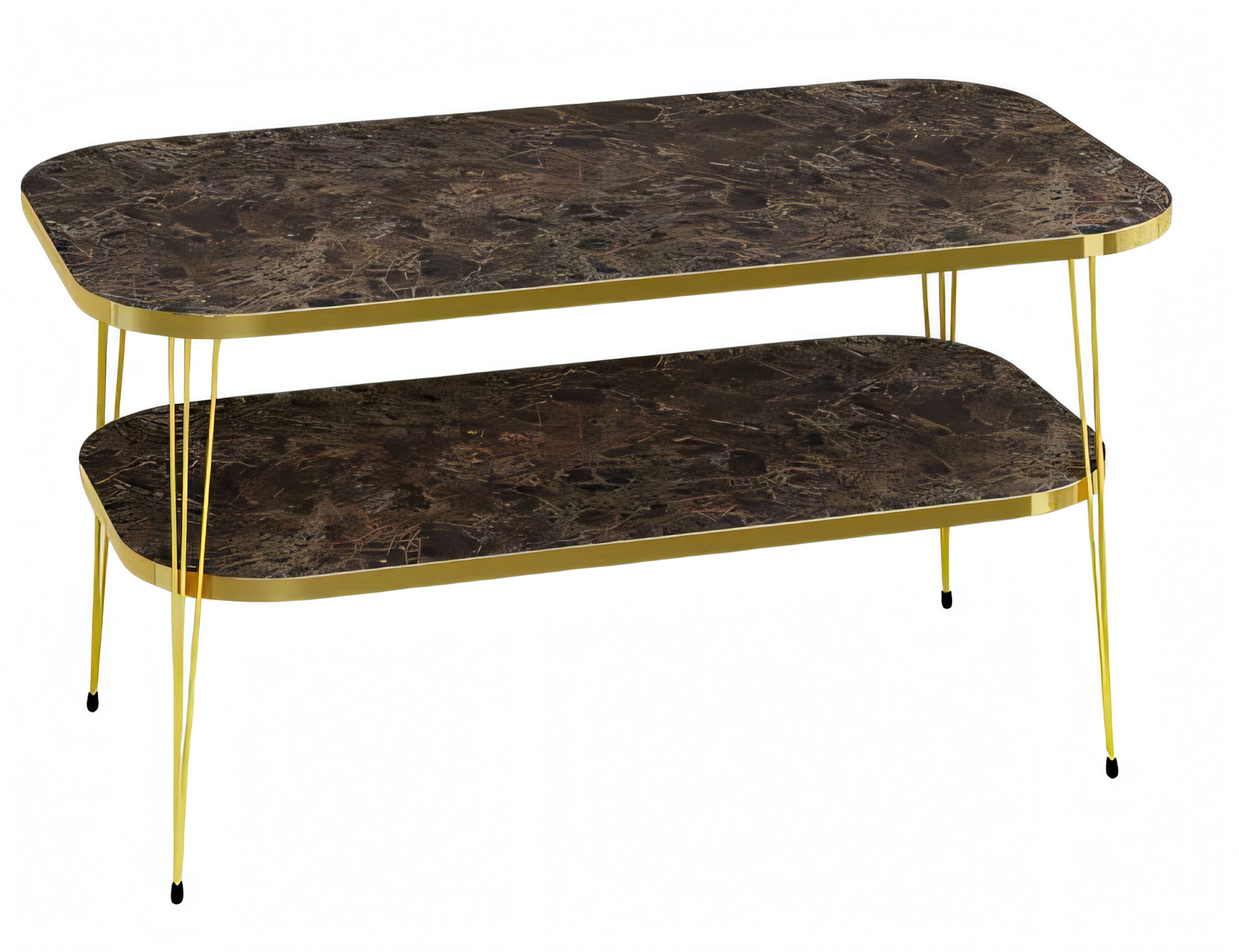 Eleganter brauner Couchtisch aus Holz mit stilvollem Design