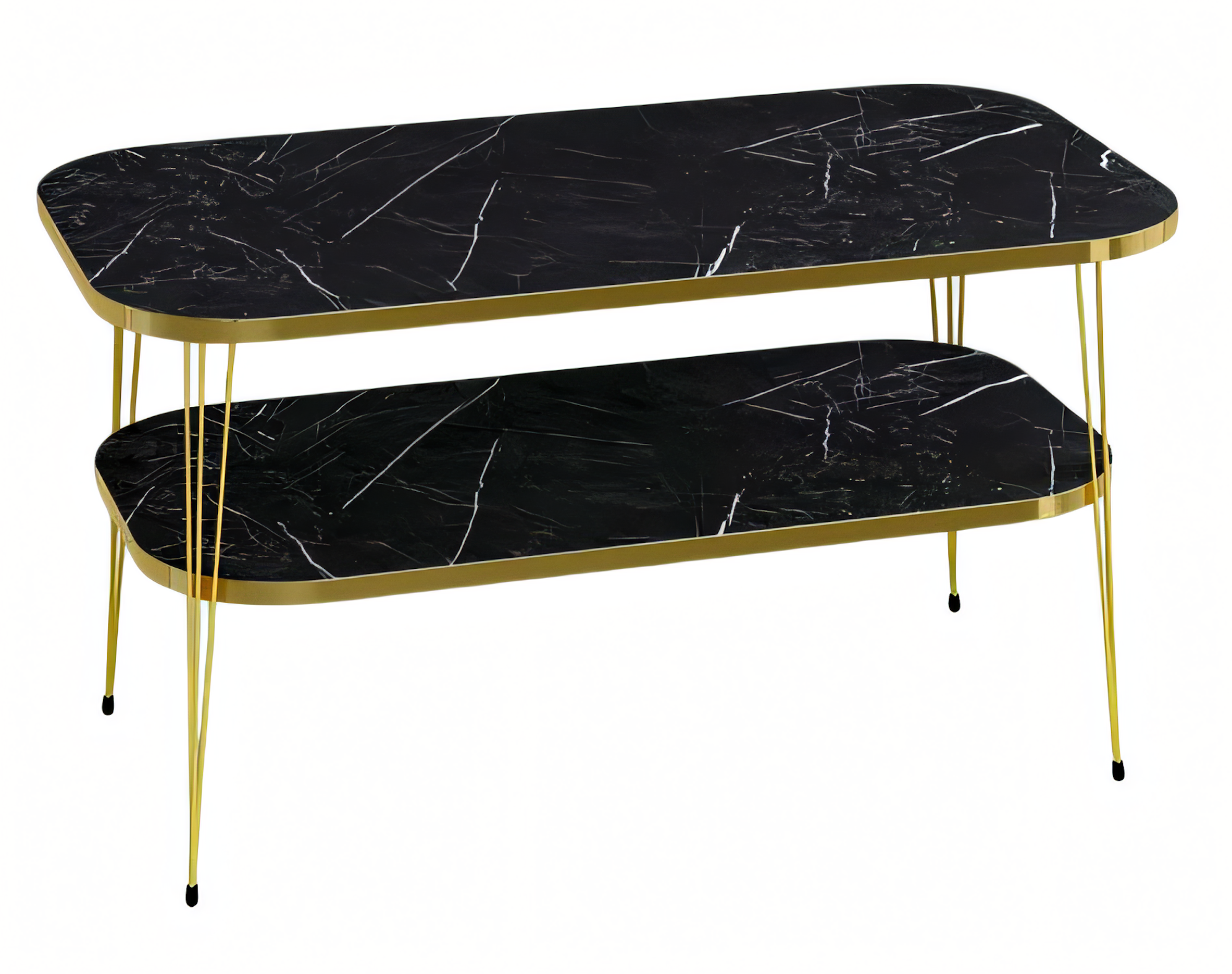 Eleganter schwarzer Couchtisch aus Holz mit modernem Design