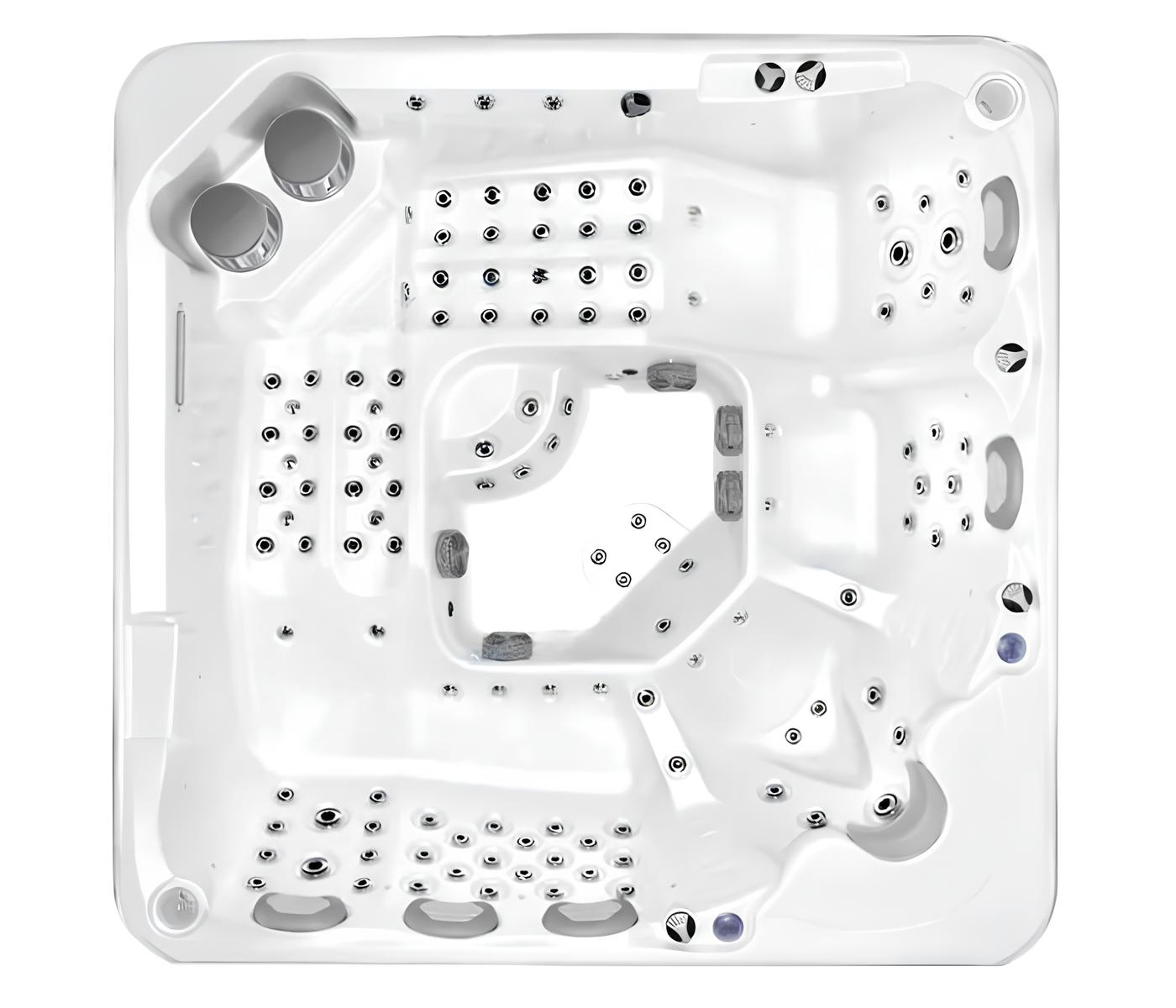 Relaxpool Sprudelbad Outdoor Whirlpool Hydromassagewanne Massagebad 220x220cm