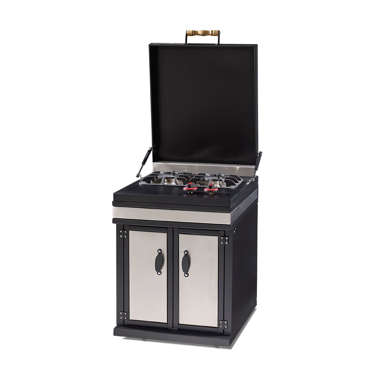 Außenküchenmodul aus Edelstahl in Silber für Garten und Terrasse