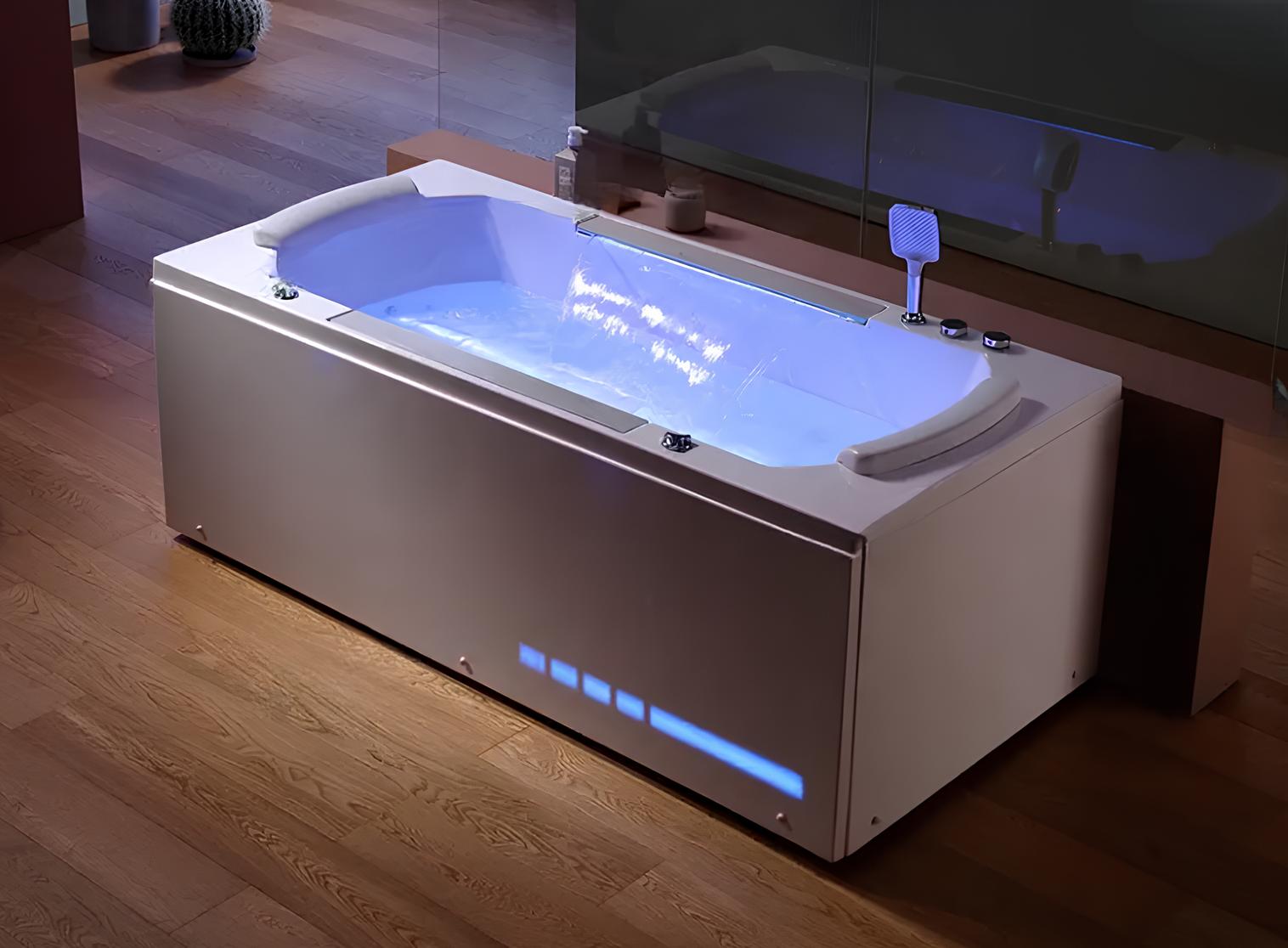 Massagebad Whirlpool Whirlwanne Hot Tub Blubberbad Hydromassagewanne 190x90 cm