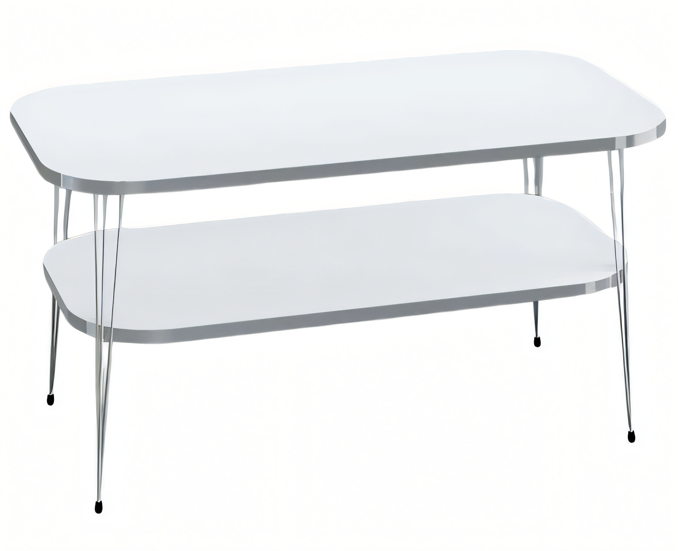 Eleganter weißer Couchtisch aus Holz für modernes Wohnzimmer