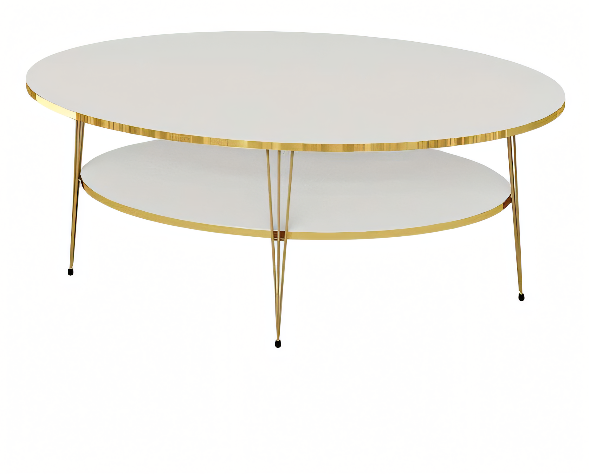 Weißer Holz-Couchtisch im modernen Design