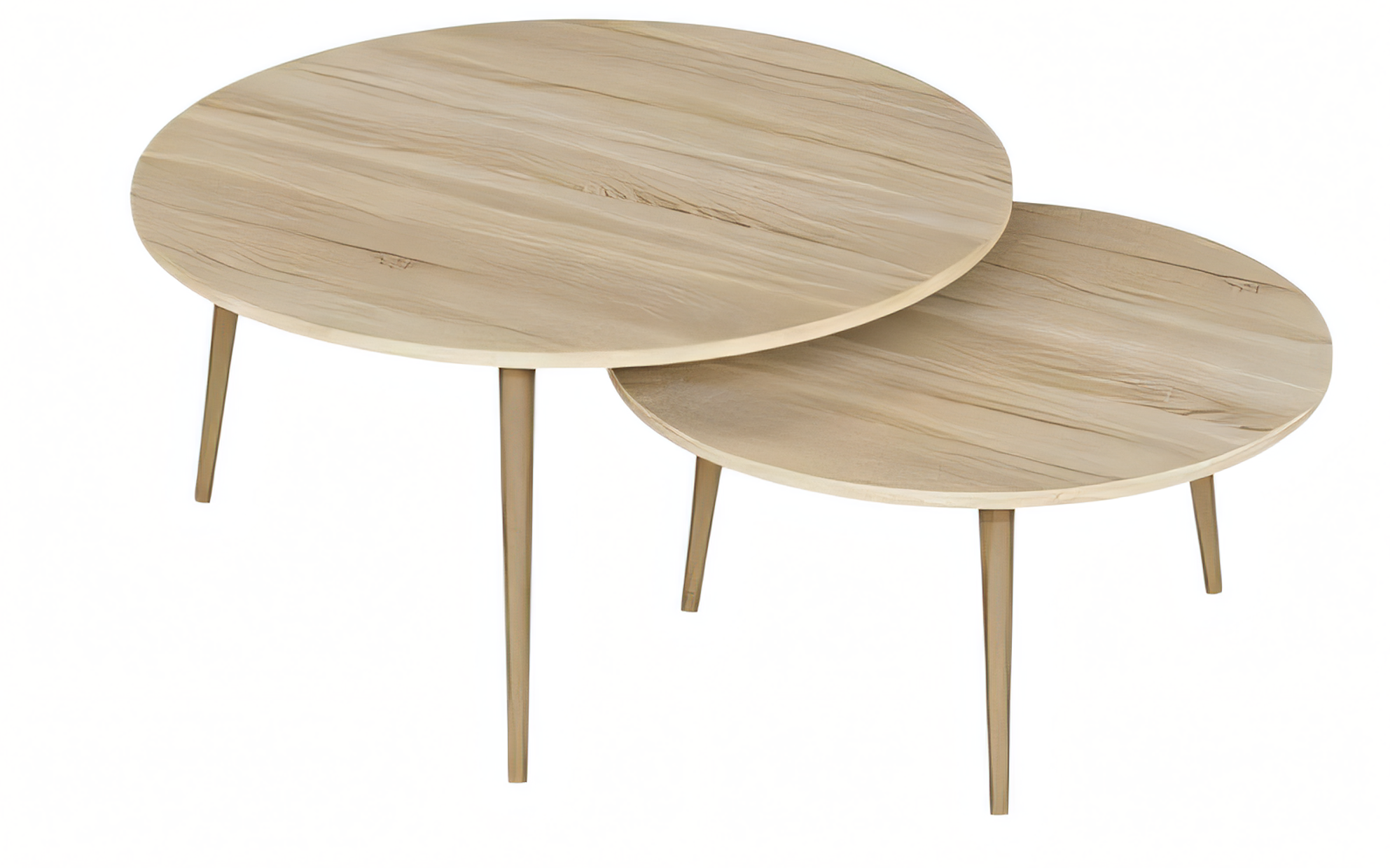 Elegante braune Holz-Beistelltische im modernen Stil