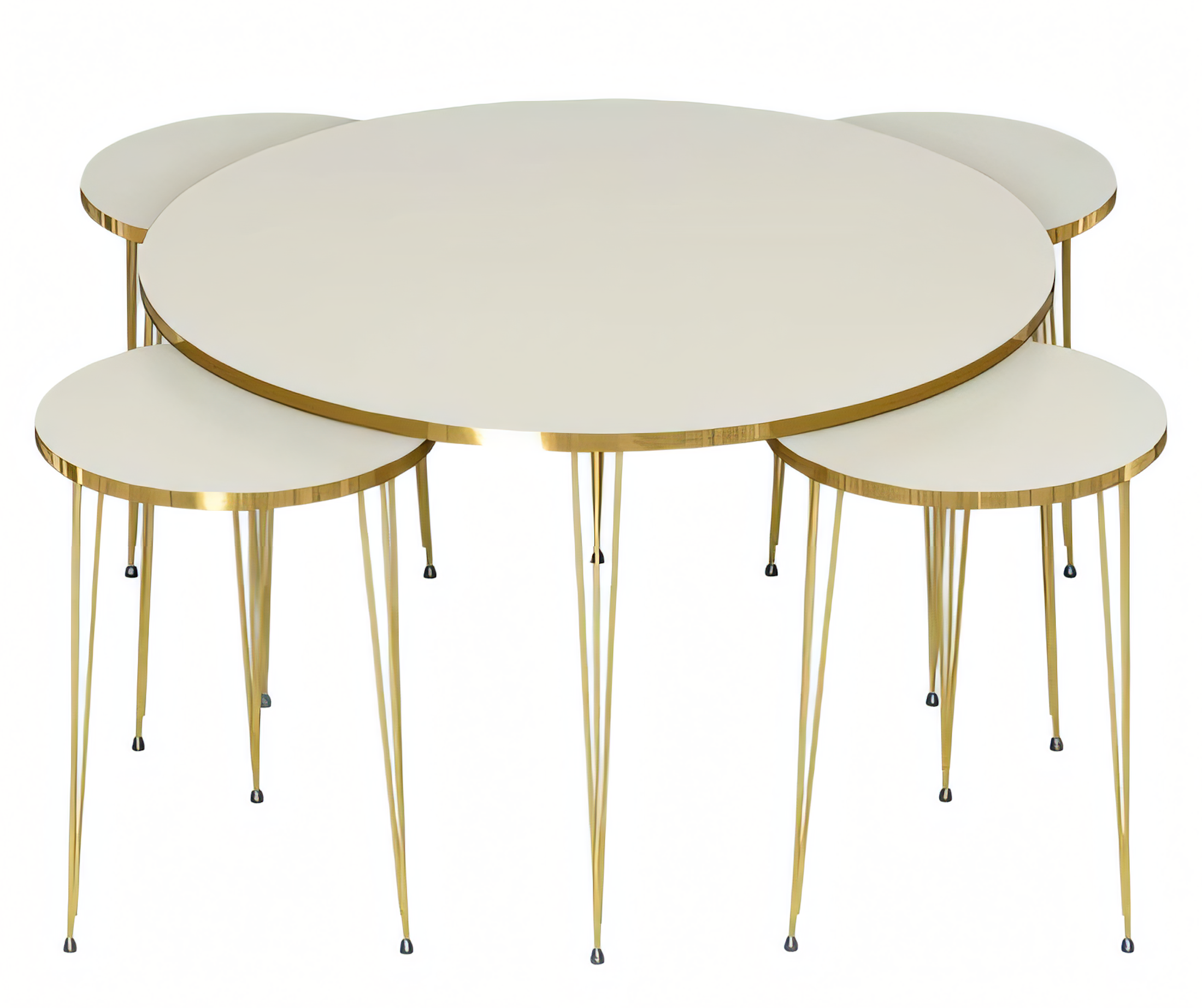 Eleganter Beistelltisch aus Holz in Beige mit modernem Design