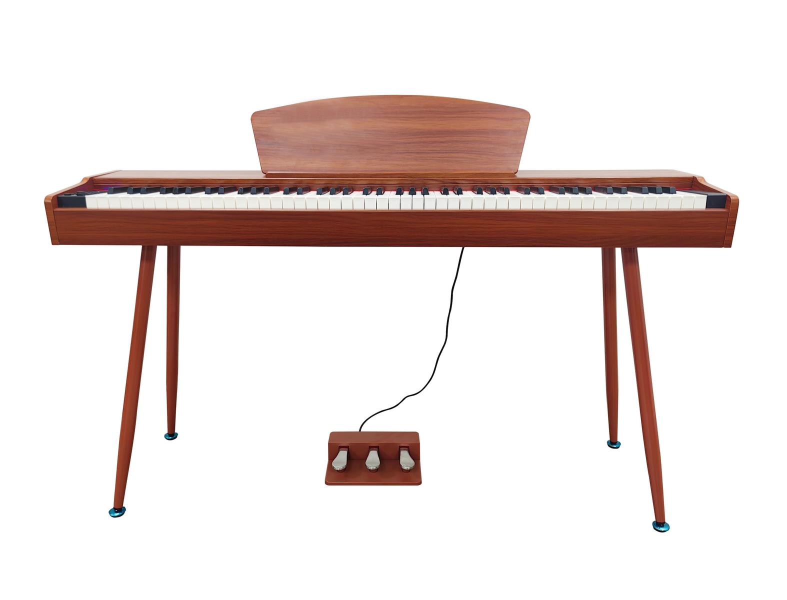 Digitales Klavier Piano Heimklavier Digital Keyboard 135cm Kirschrot