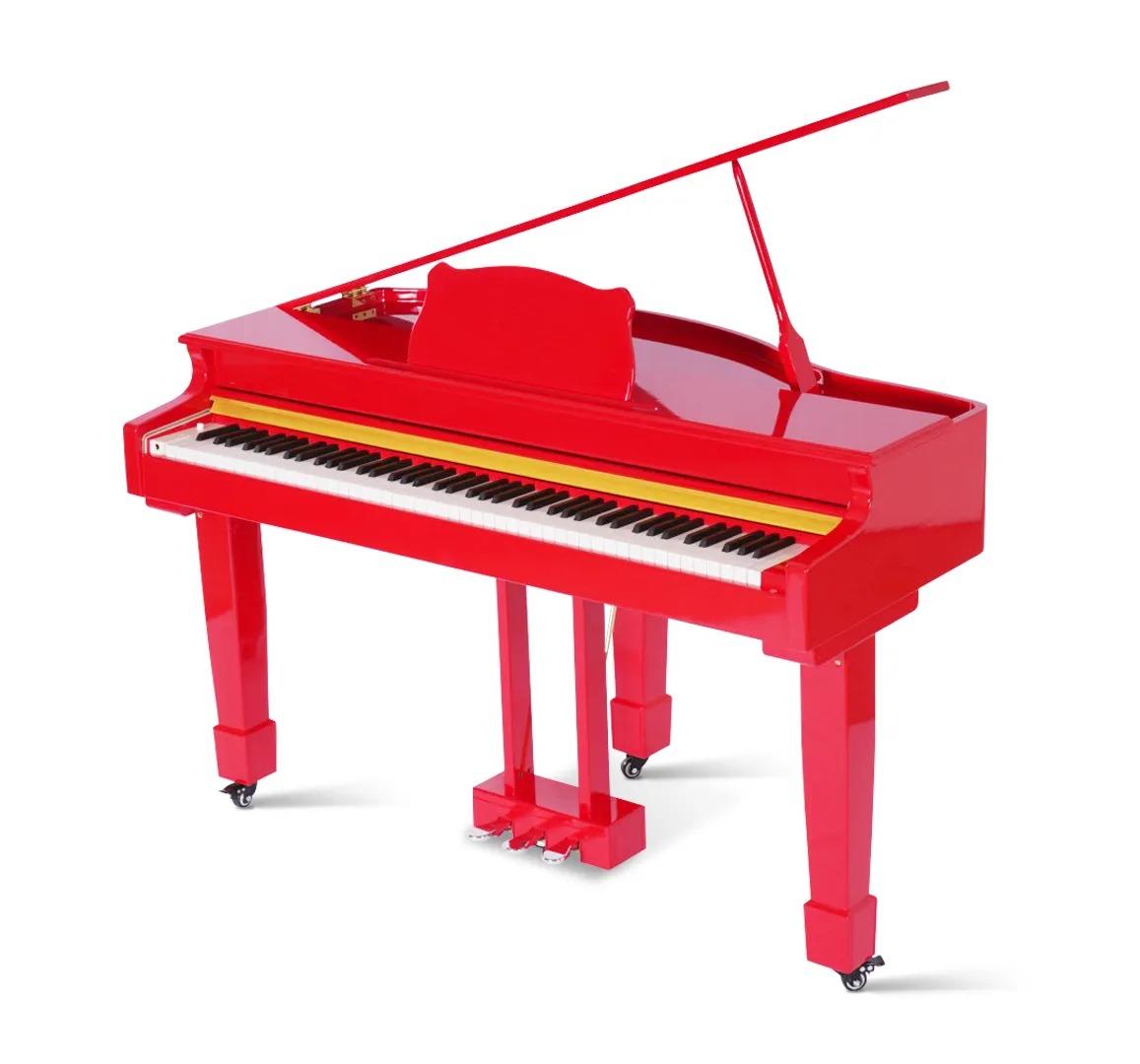 Rotes Klavier Flügel  Digitalpiano Flügelklavier Hochglanz Piano