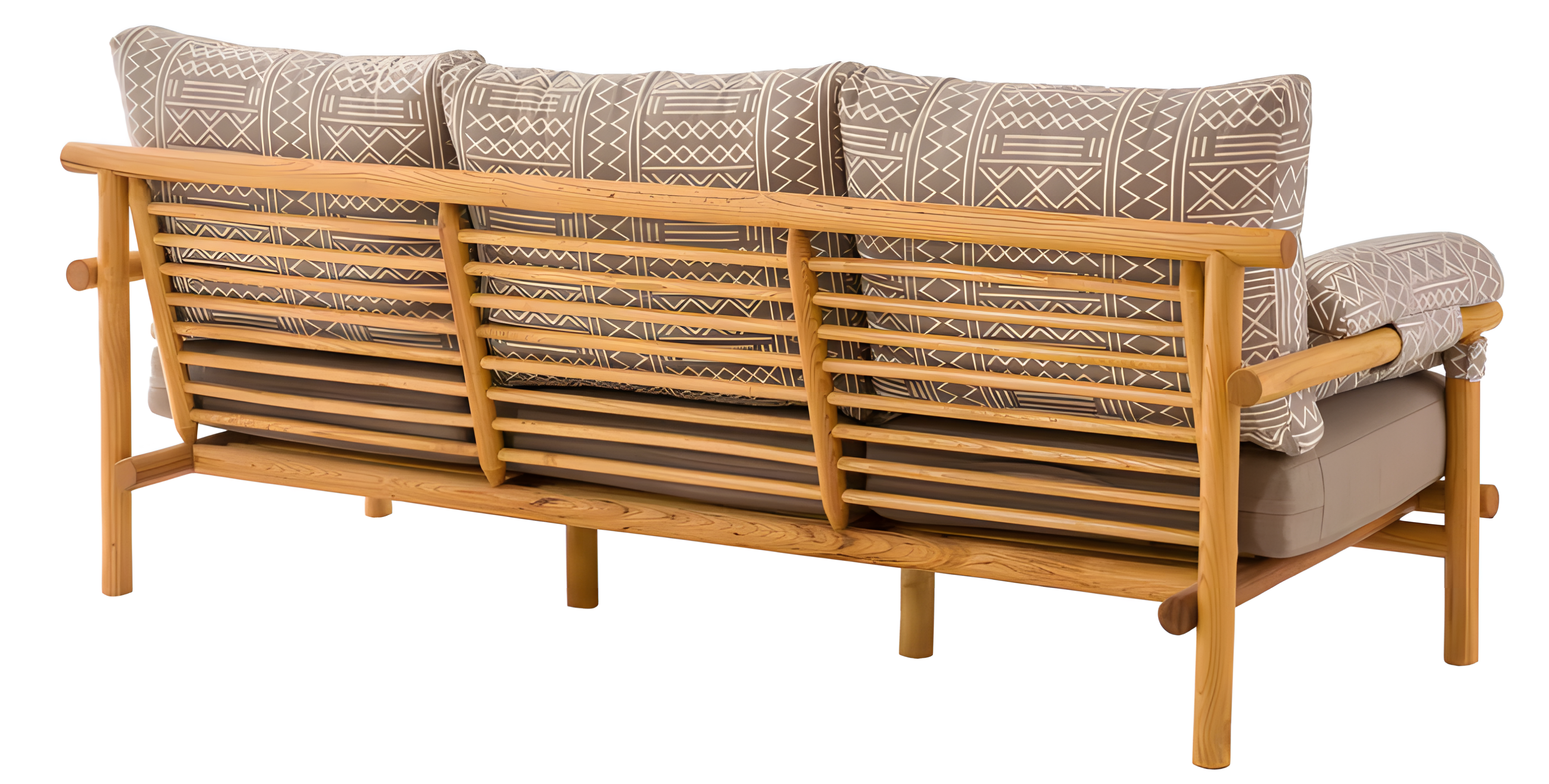 Moderner beiger Stoff-Sofa für Terrasse und Balkon