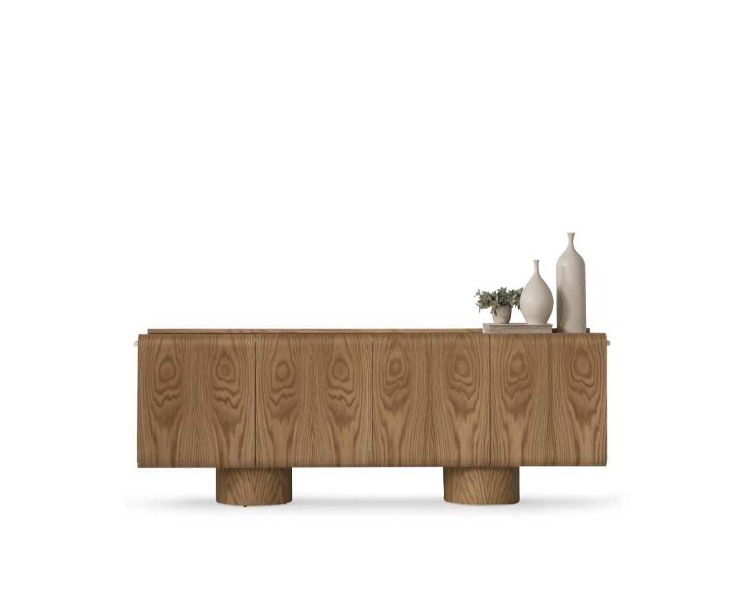 Elegantes braunes Holzsideboard im modernen Design