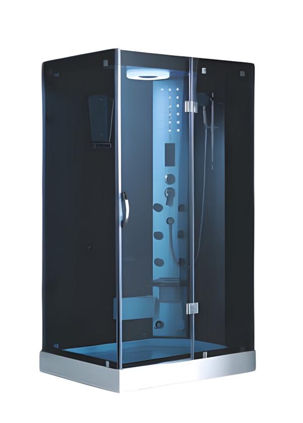 Glas Duschkabine Duschbox Komfortdusche Wellnessdusche Duschraum 120x90 cm