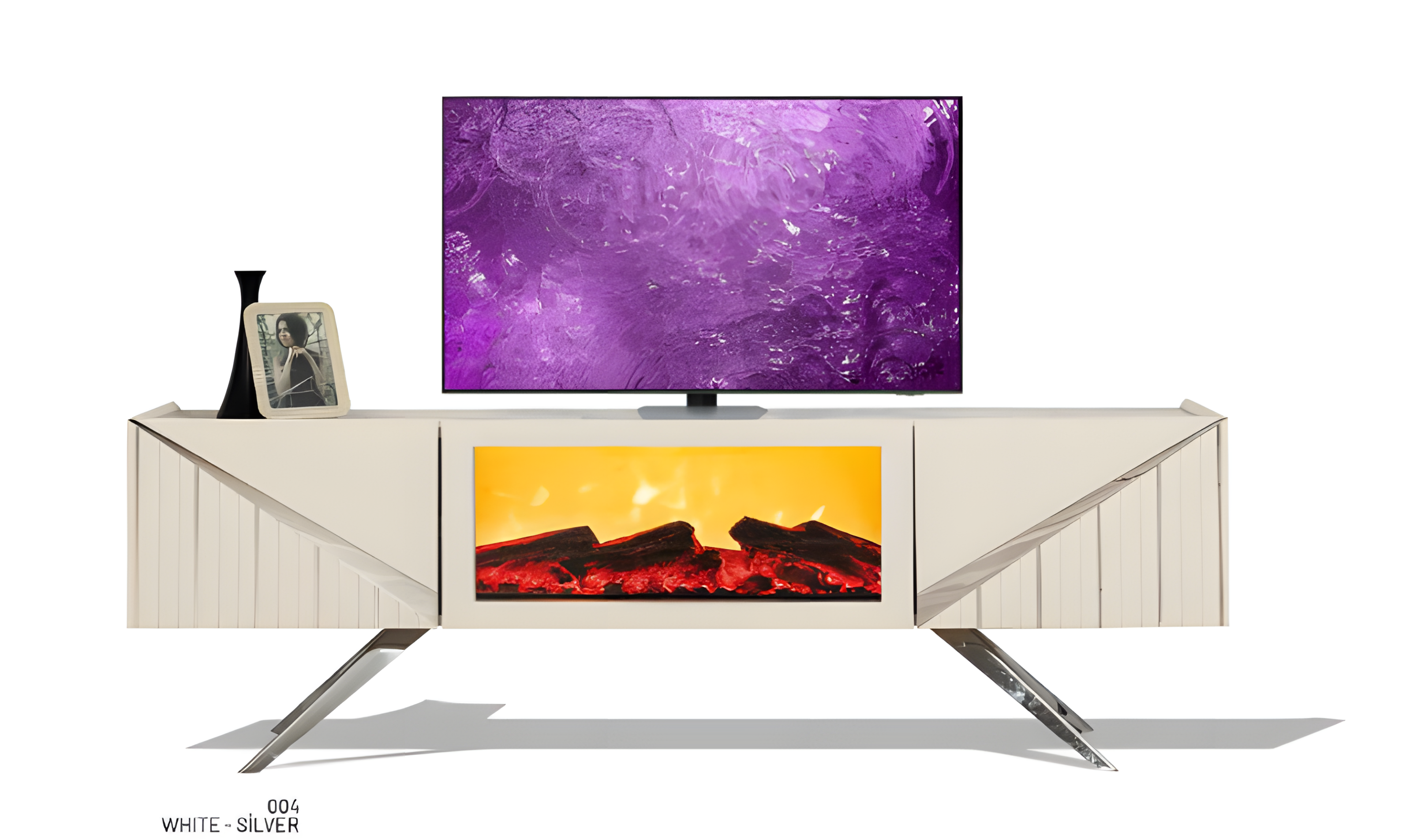 Der TV-Schrank mit LED-Beleuchtung kombiniert Farbwechsel, Musik und Komfort