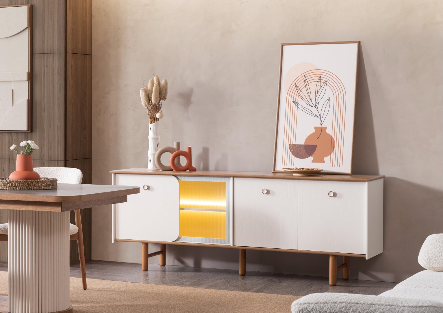 Konsole im modernen Stil Atmosphäre von Gemütlichkeit und Geschmack