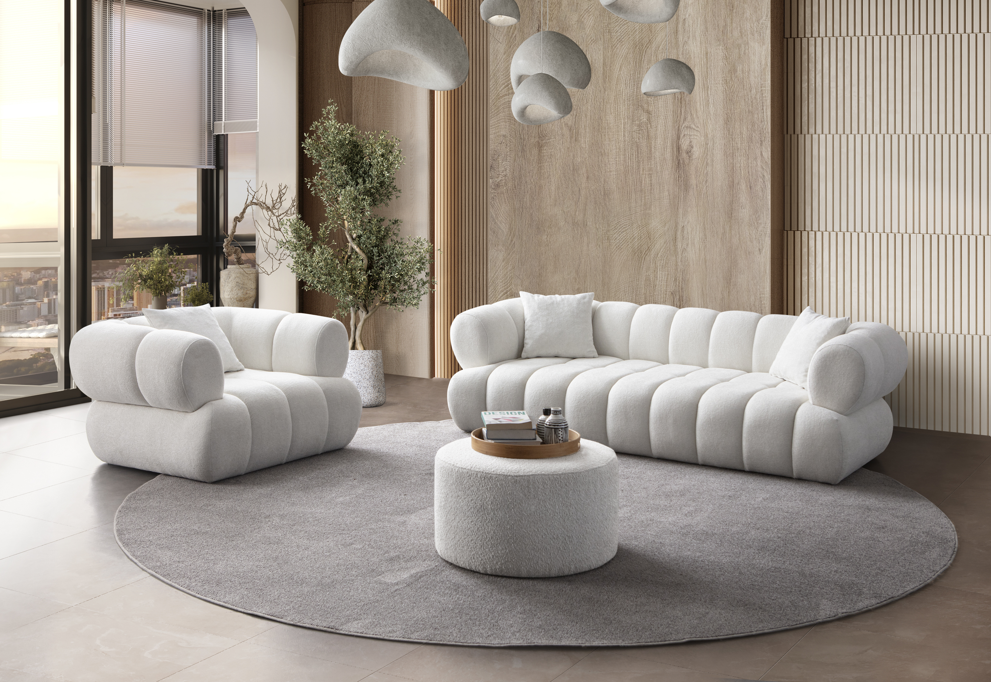 Sofa und Sessel im gleichen Stil für ein harmonisches Interieur