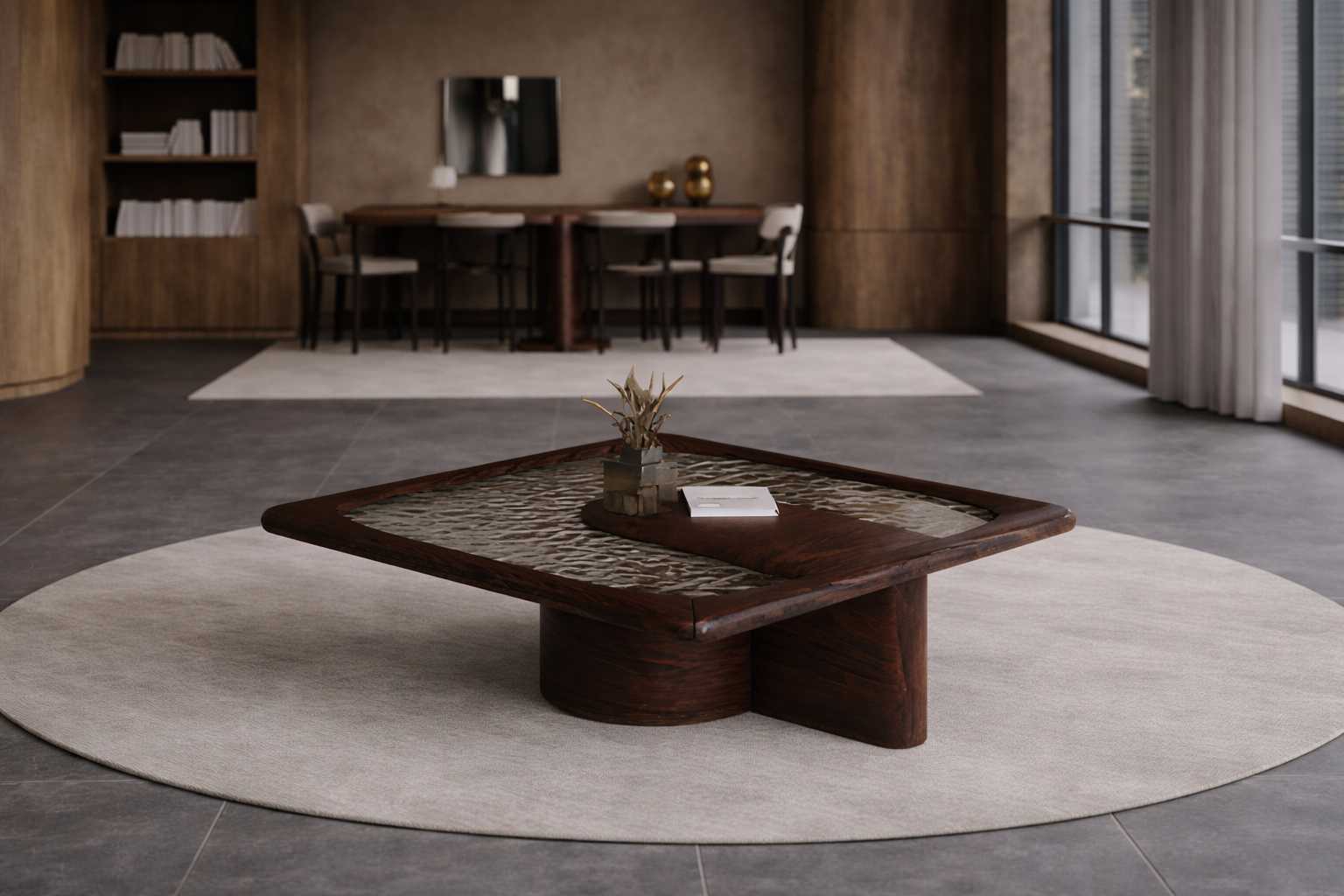 Eleganter Brauner Couchtisch Hochwertige Wohnzimmer Sofatische