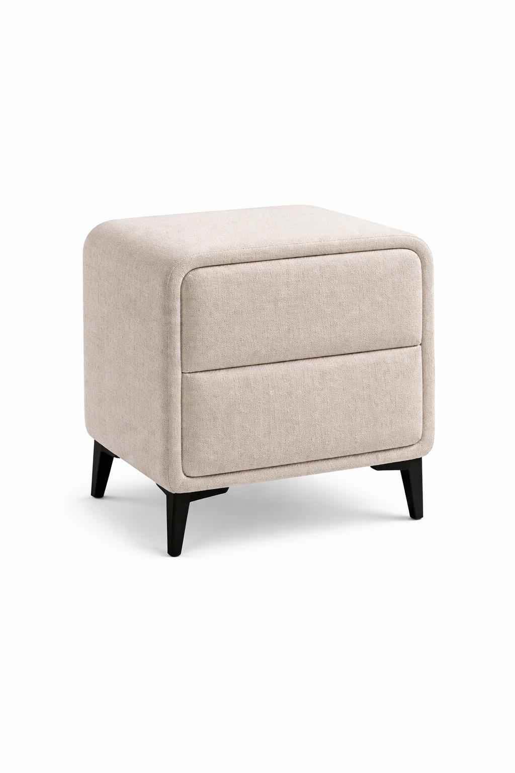 Nachttisch Moderner Stil Beige weiche Polsterung Elegantes Design