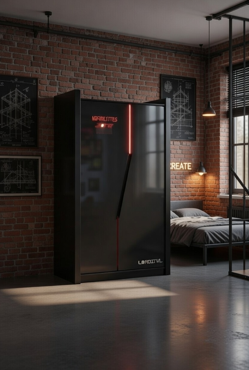 Kleiderschrank mit LED Design für Schlafzimmer und Jugendzimmer