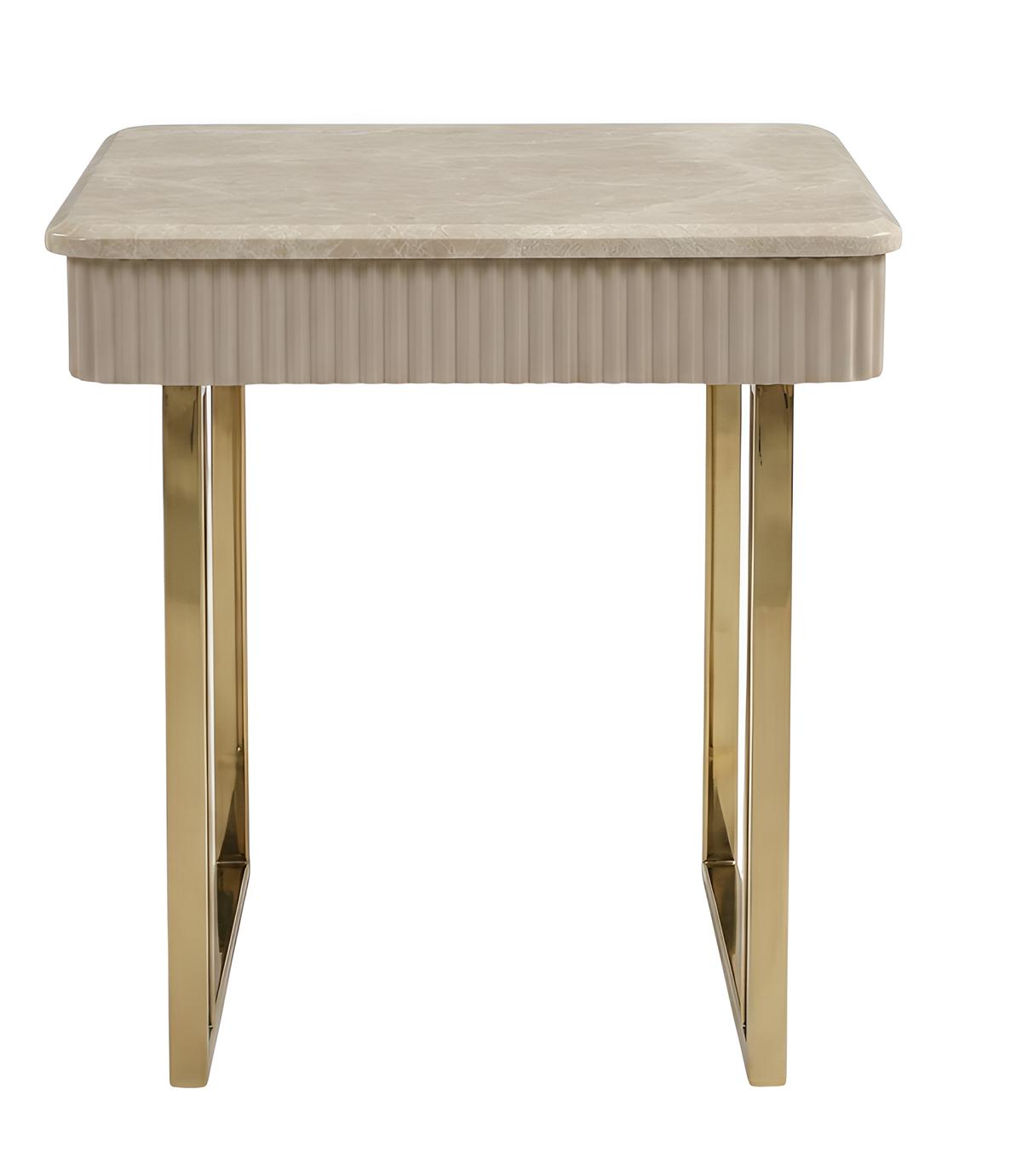 Beistelltisch Goldfarbe Metallrahmen Hohe Beine Modernes Interieur