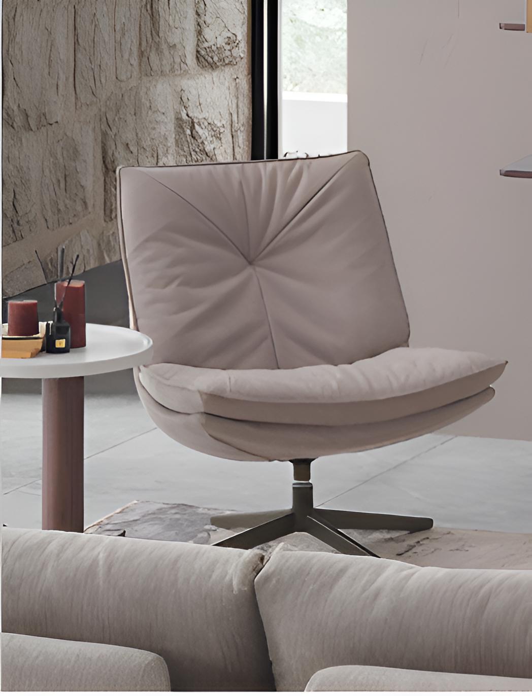 Design Sessel & Beistelltisch Japandi Stil Holz Braun Modern Edel.