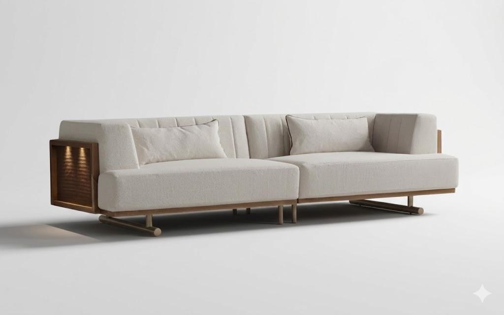 Modernes Designer Sofa 4-Sitzer Couch Wohnzimmer Polstersofa